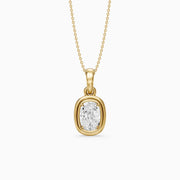Blake Elongated Cushion Double Bezel Lab Grown Diamond Pendant