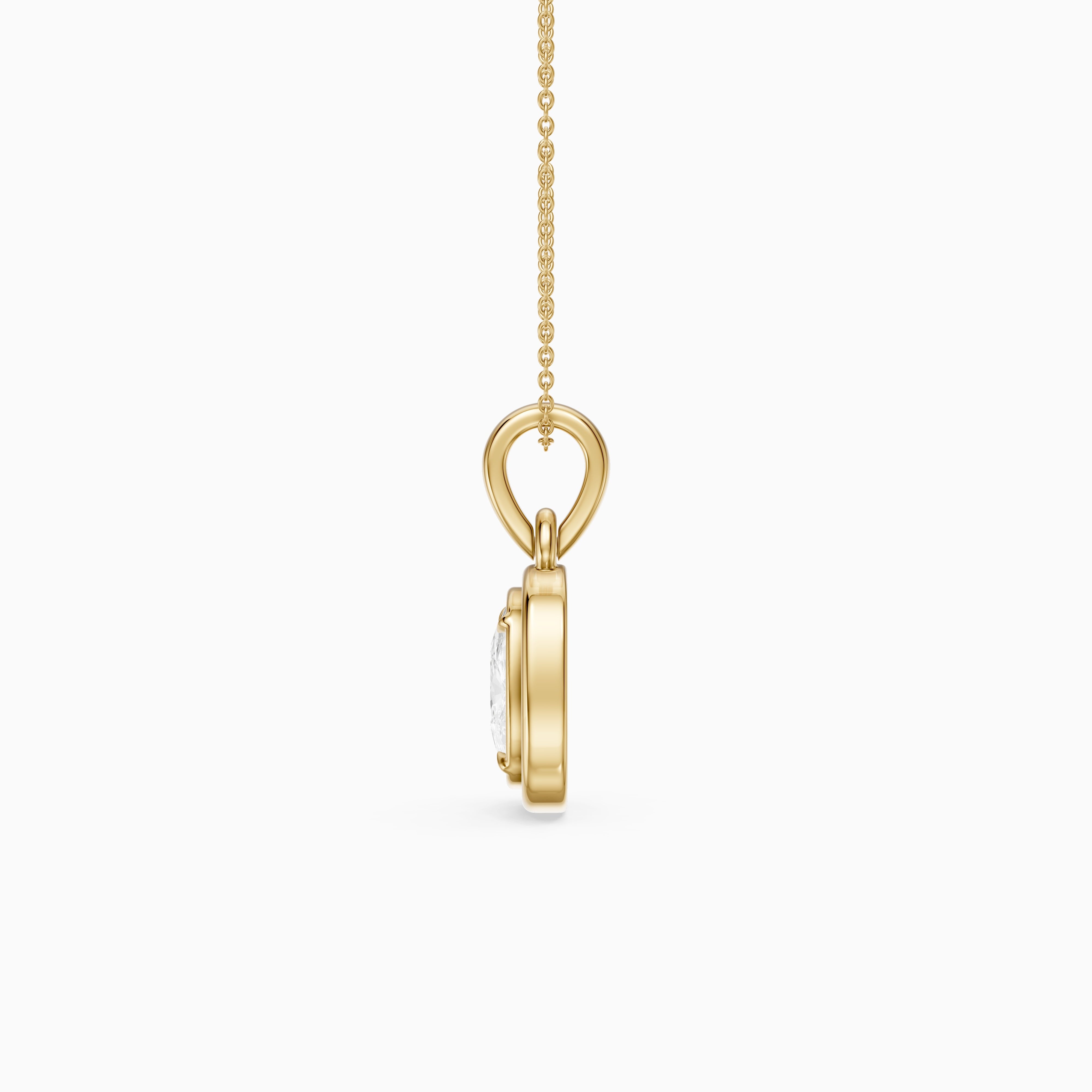 Blake Elongated Cushion Double Bezel Lab Grown Diamond Pendant