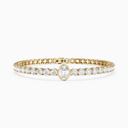 Sylvie Oval Lab Grown Diamonds Single Station Tennis Bracelet