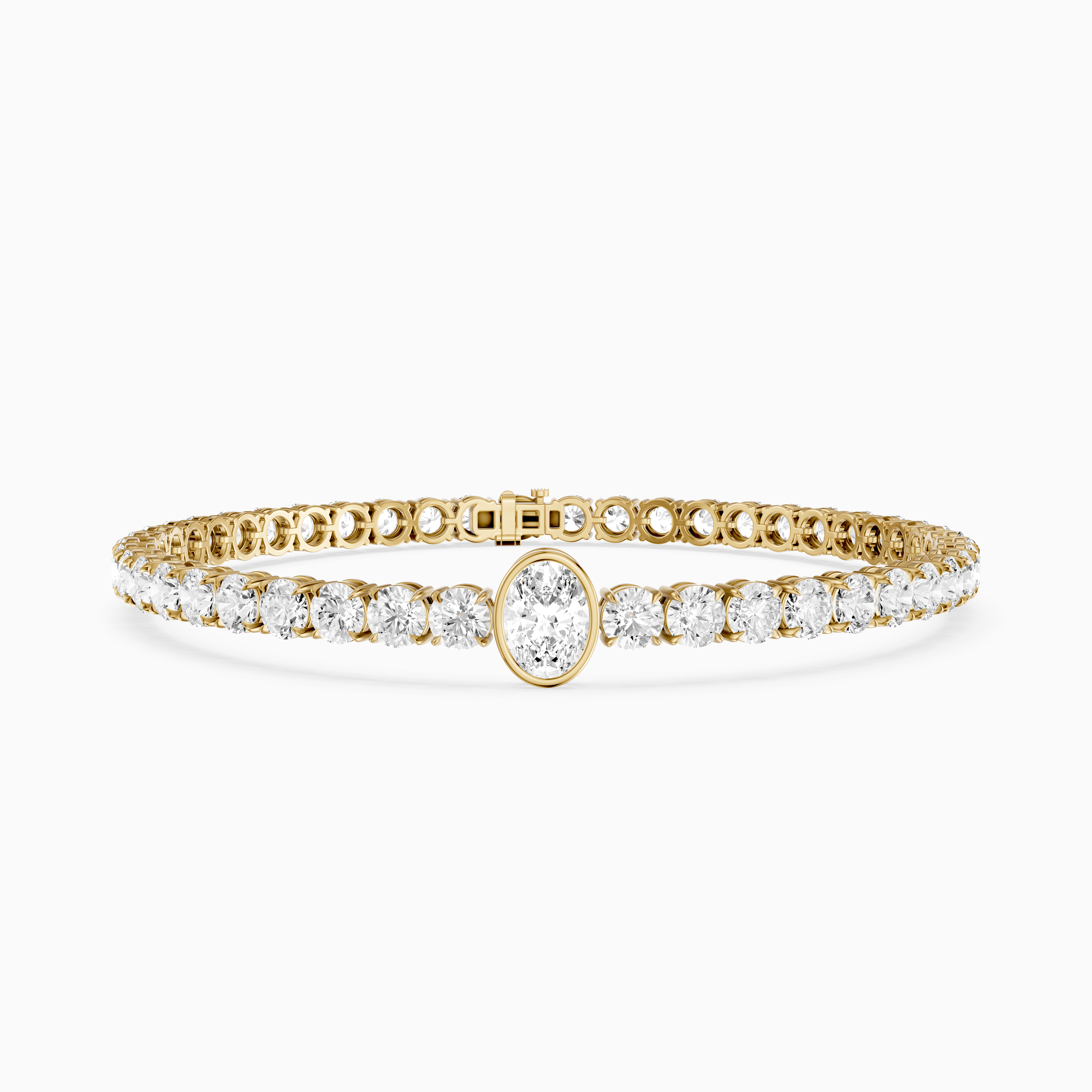 Sylvie Oval Lab Grown Diamonds Single Station Tennis Bracelet