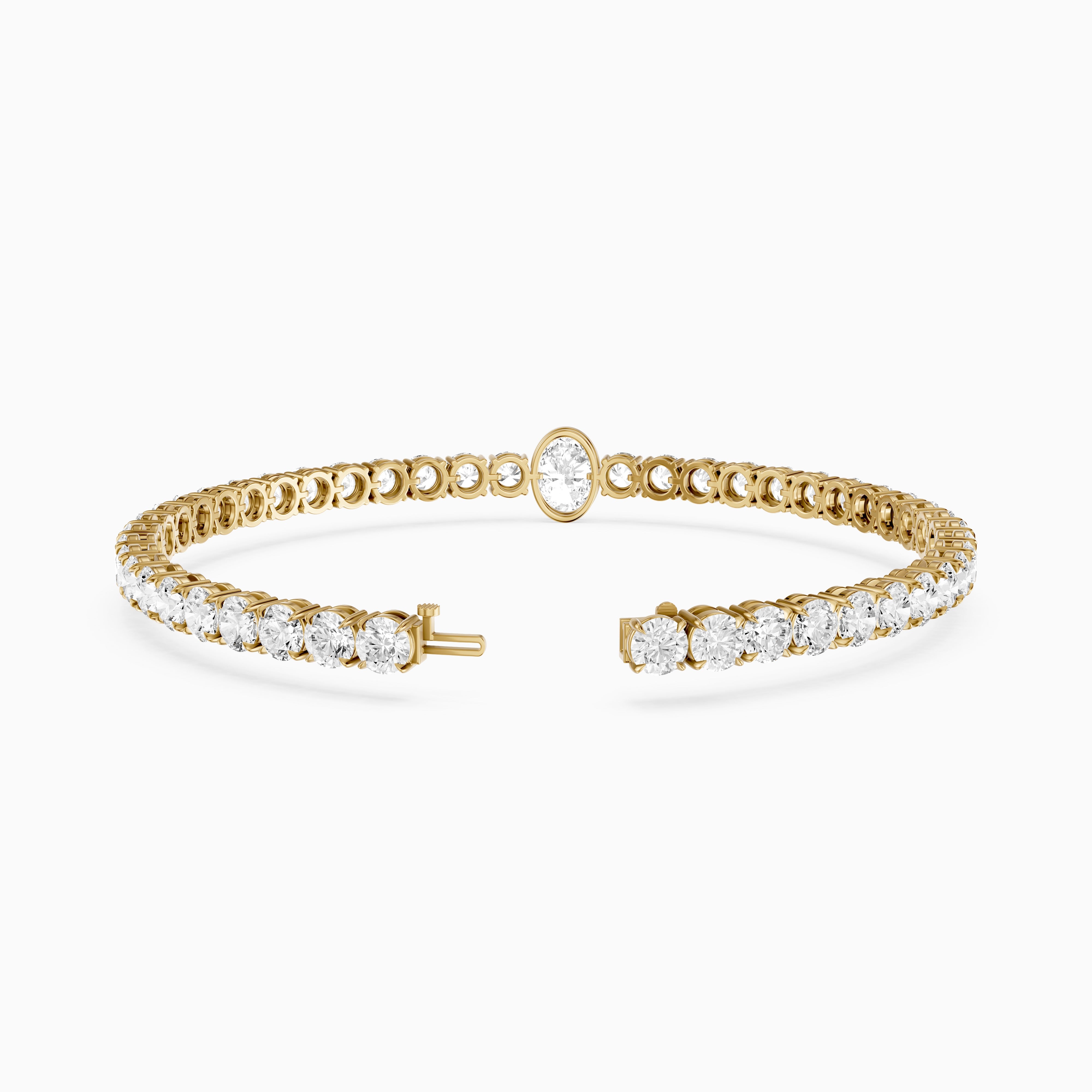 Sylvie Oval Lab Grown Diamonds Single Station Tennis Bracelet