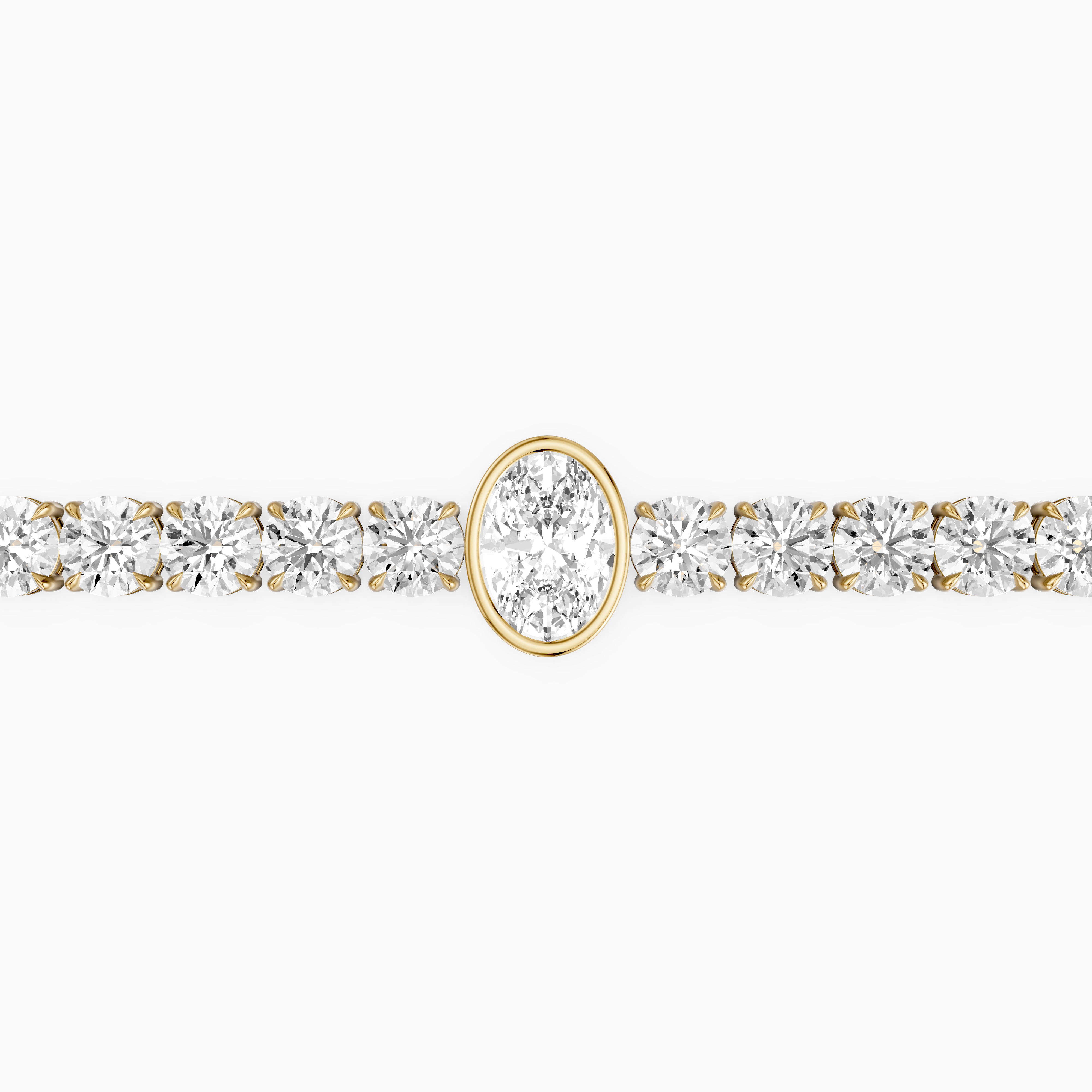 Sylvie Oval Lab Grown Diamonds Single Station Tennis Bracelet