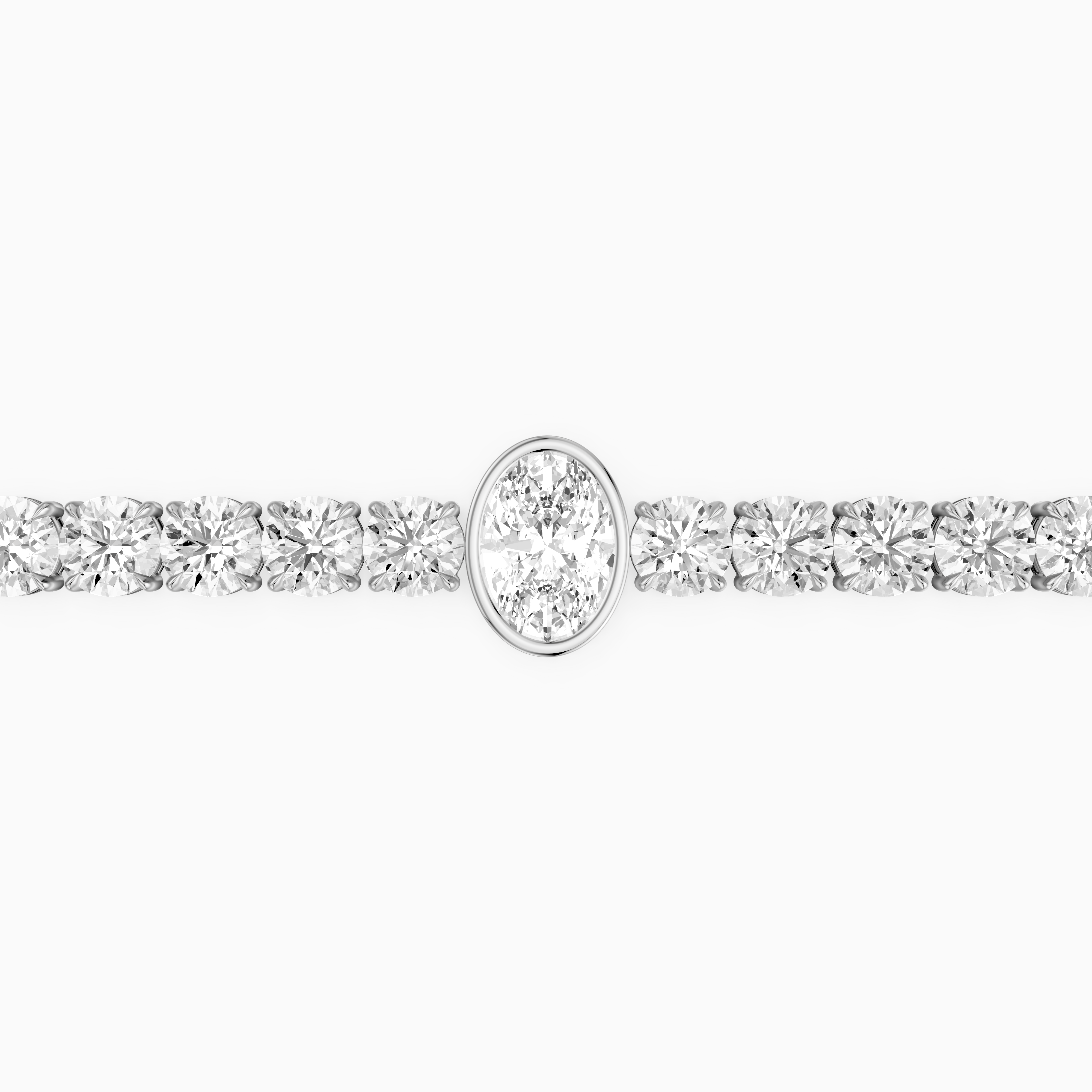Sylvie Oval Lab Grown Diamonds Single Station Tennis Bracelet