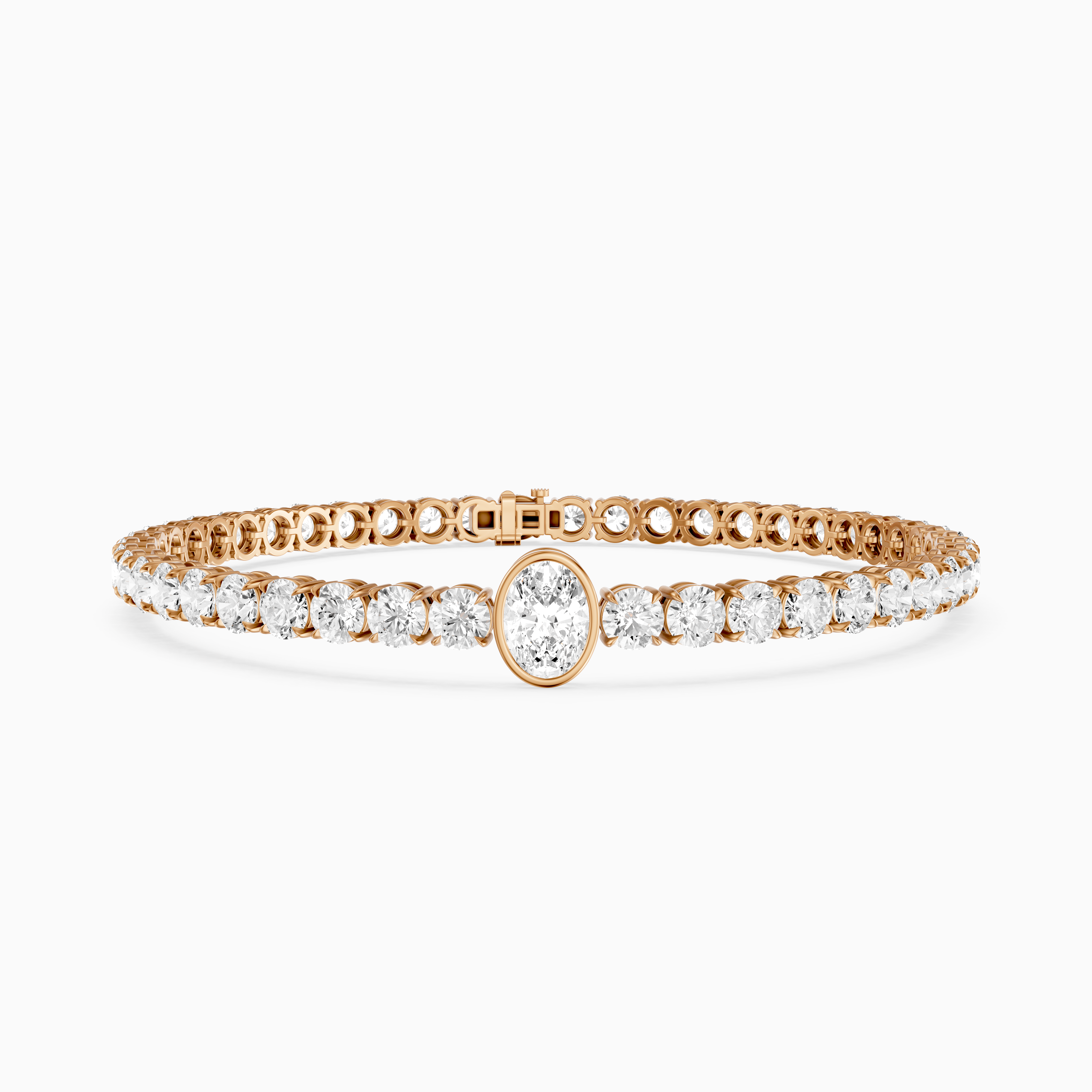 Sylvie Oval Lab Grown Diamonds Single Station Tennis Bracelet