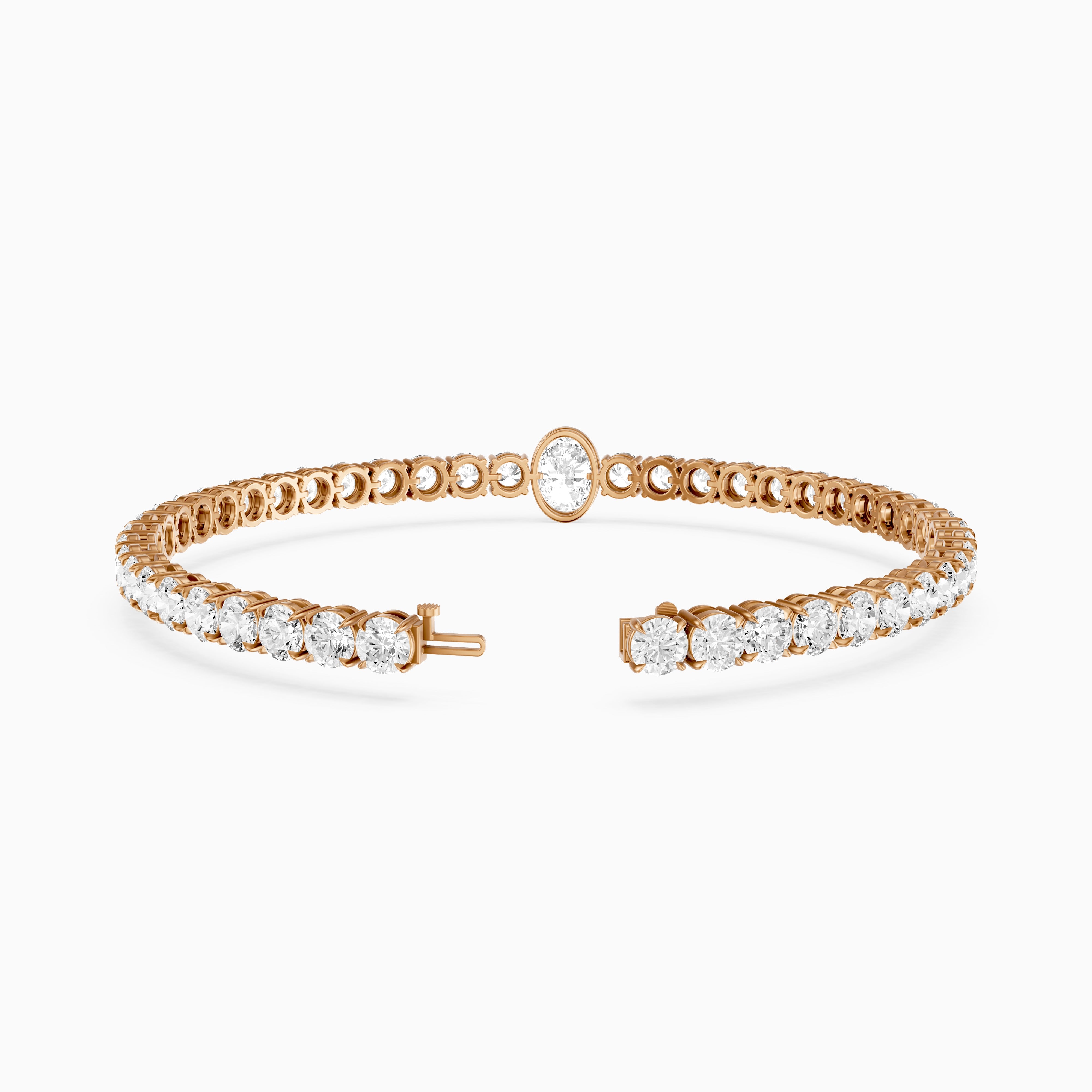 Sylvie Oval Lab Grown Diamonds Single Station Tennis Bracelet