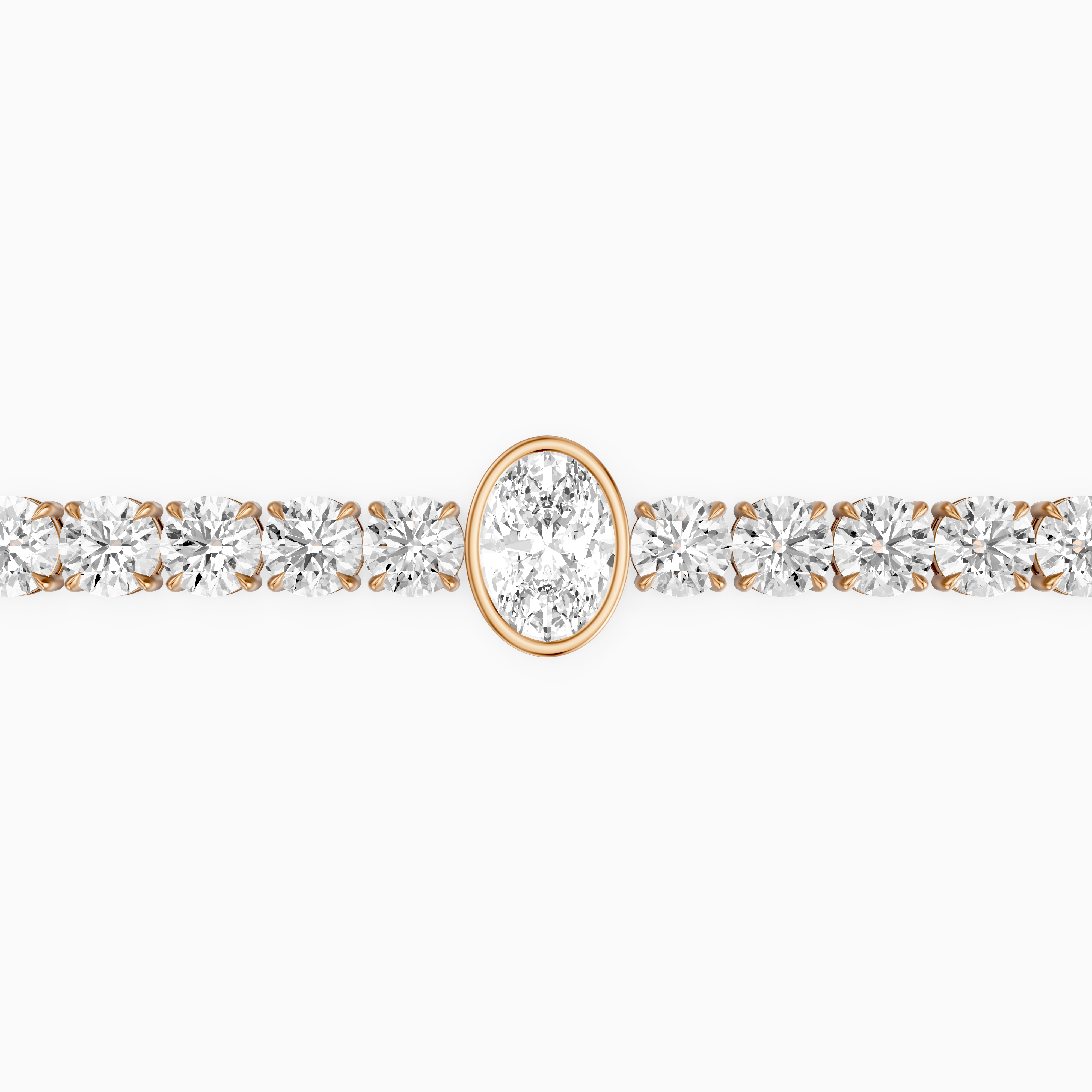 Sylvie Oval Lab Grown Diamonds Single Station Tennis Bracelet