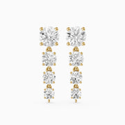 Lauryn Graduated Round Lab Grown Diamond Linear Earrings