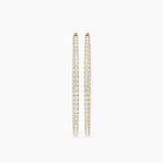 Leticia Round Lab Grown Diamond Skinny Inside Out Hoop Earrings