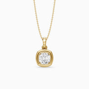 Dakota Round Lab Grown Diamond Double Bezel Pendant