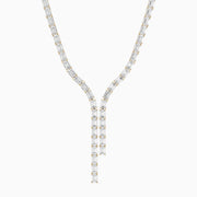 Adalynn Emerald Lab Grown Diamond Split Tennis Necklace