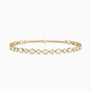 Mabel Alternating Oval and Round Lab Grown Diamond Bezel Set Tennis Bracelet