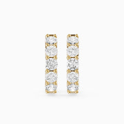 Linn Round Lab Grown Diamond Inside Out Huggie Hoop Earrings