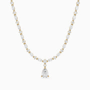 Leilani Pear, Round and Marquise Lab Grown Diamond Tennis Necklace