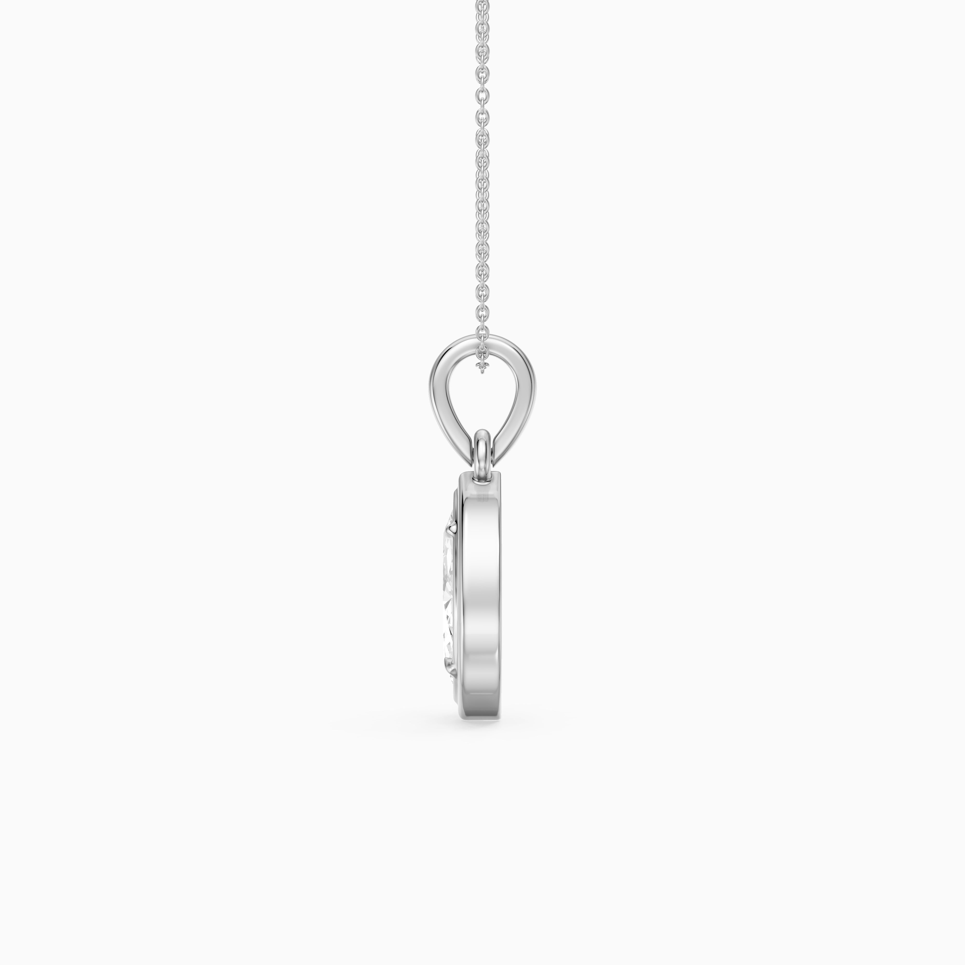 Elowyn Marquise Lab Grown Diamond Double Bezel Pendant