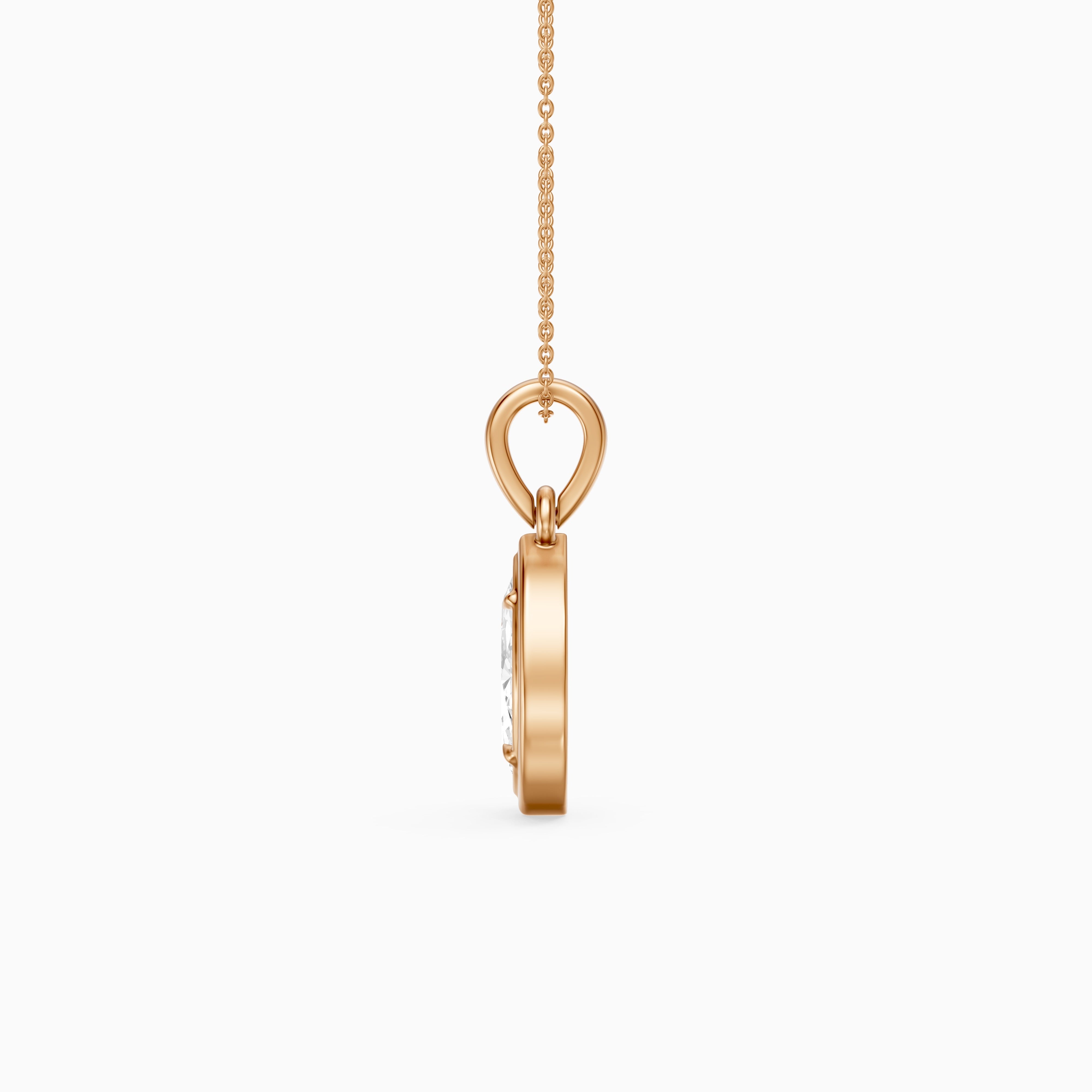 Elowyn Marquise Lab Grown Diamond Double Bezel Pendant