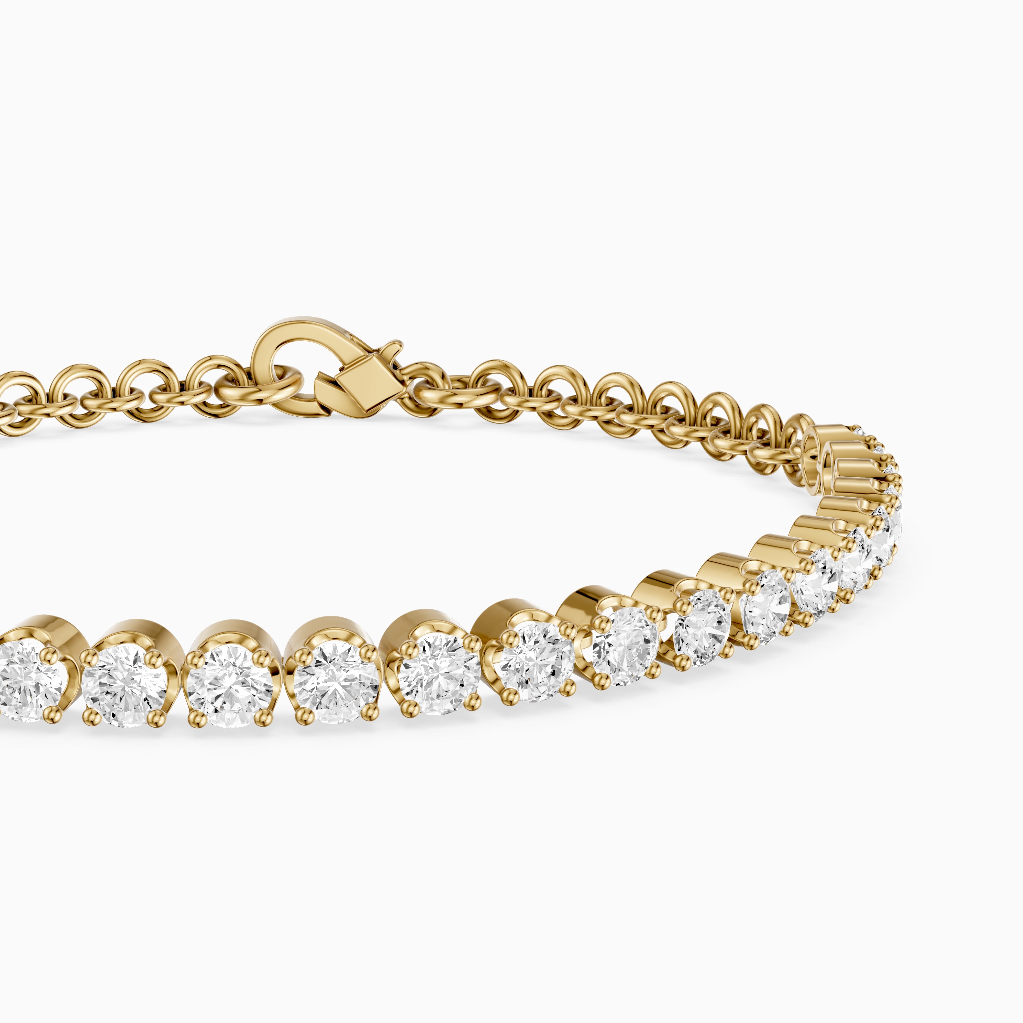 Eloise Round Lab Grown Diamond Four Prong Tennis Bracelet