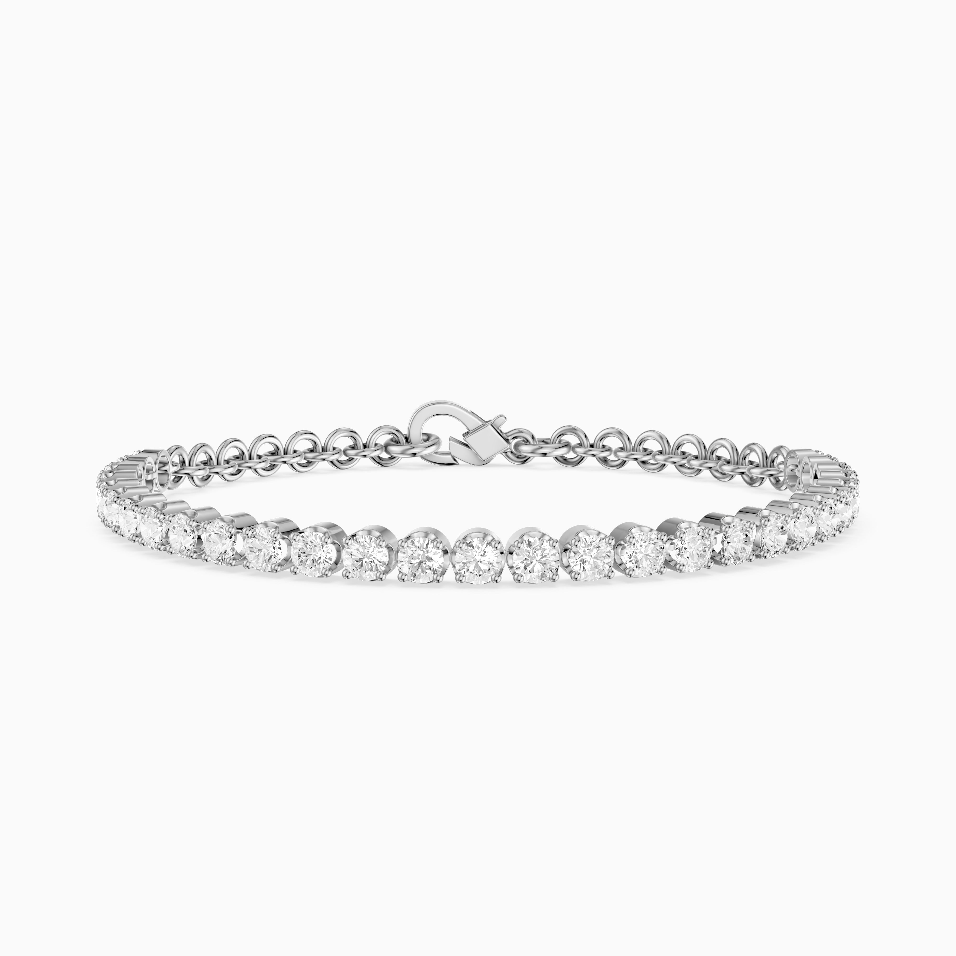 Eloise Round Lab Grown Diamond Four Prong Tennis Bracelet