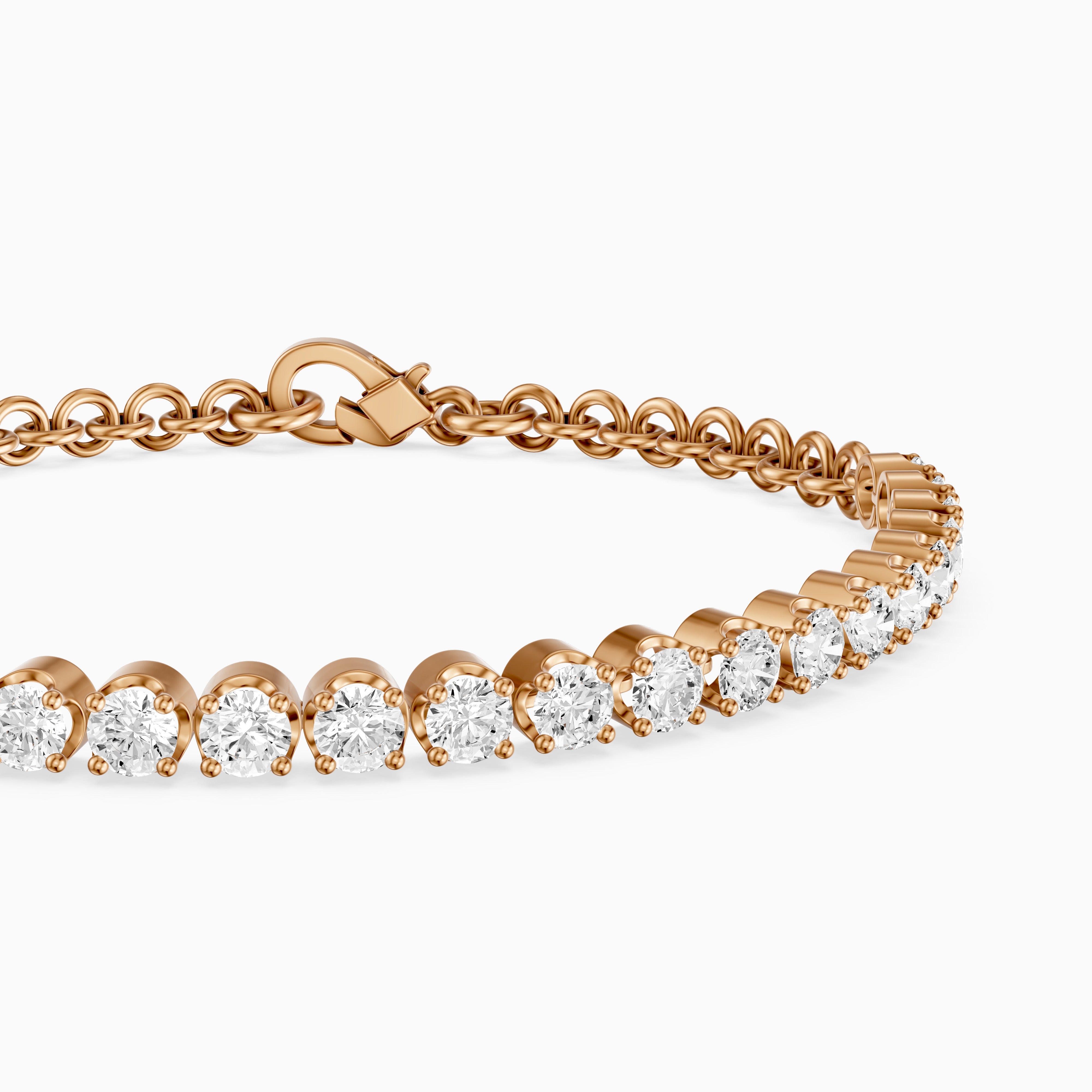 Eloise Round Lab Grown Diamond Four Prong Tennis Bracelet
