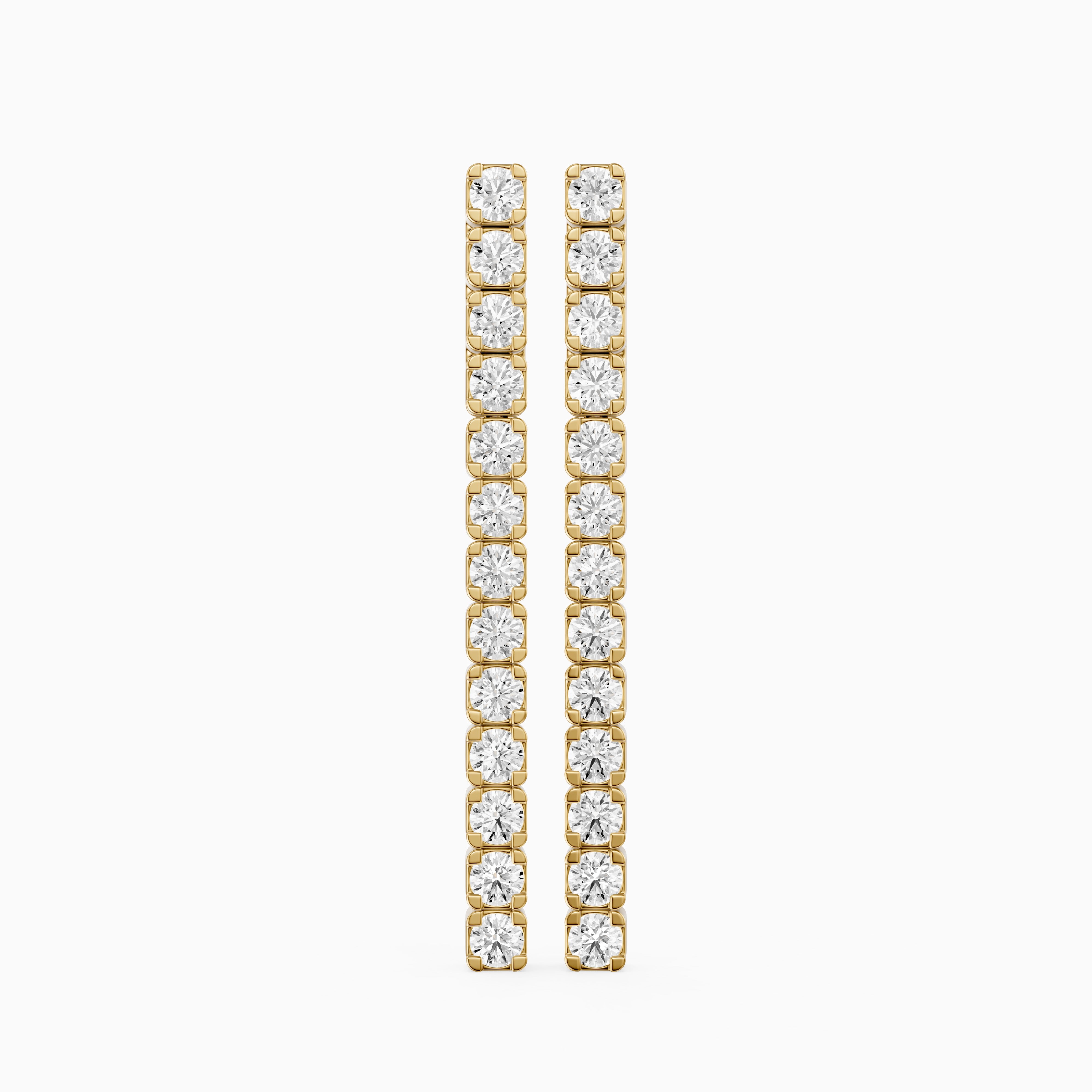 Odette Round Lab Grown Diamond Tennis Drop Earrings