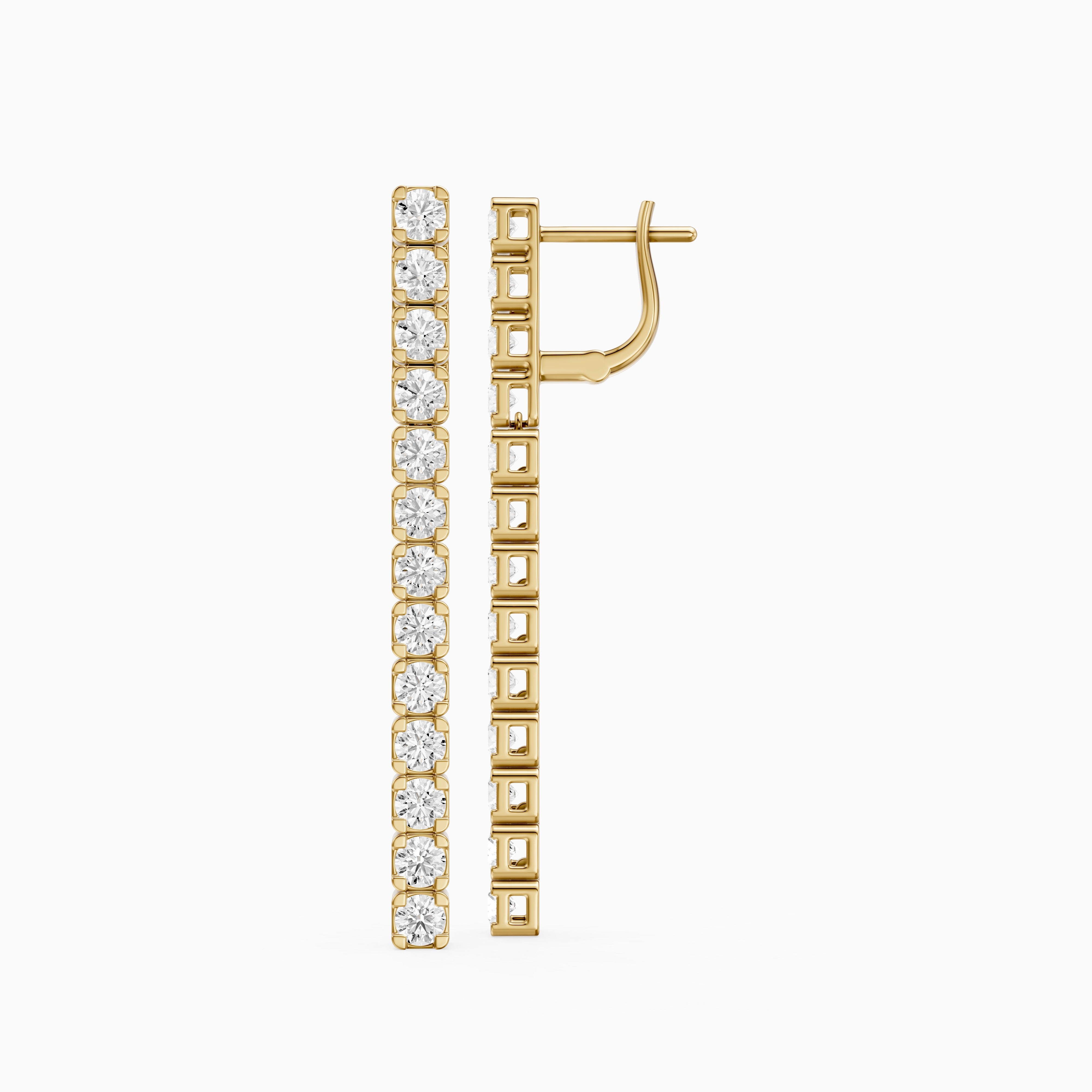 Odette Round Lab Grown Diamond Tennis Drop Earrings