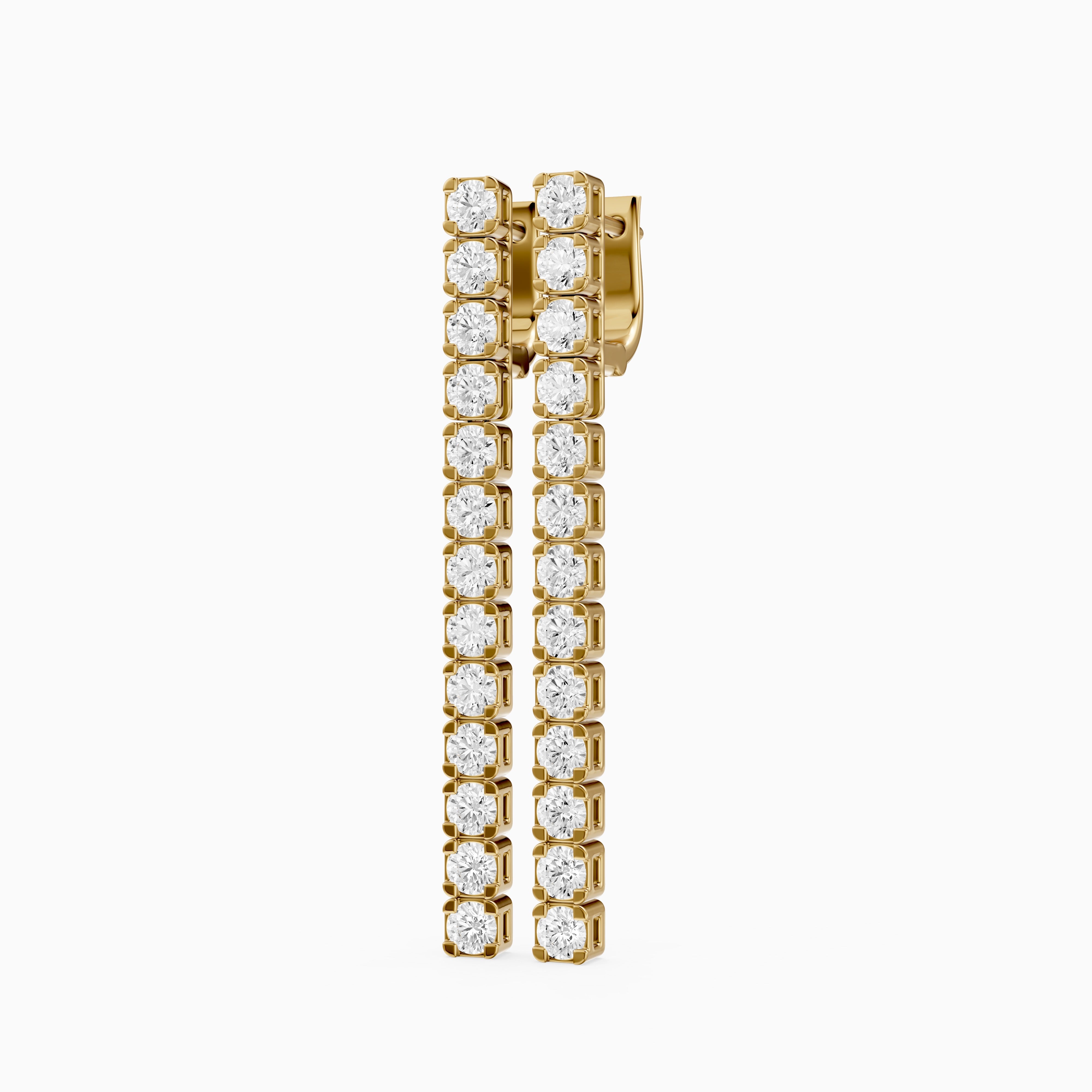 Odette Round Lab Grown Diamond Tennis Drop Earrings