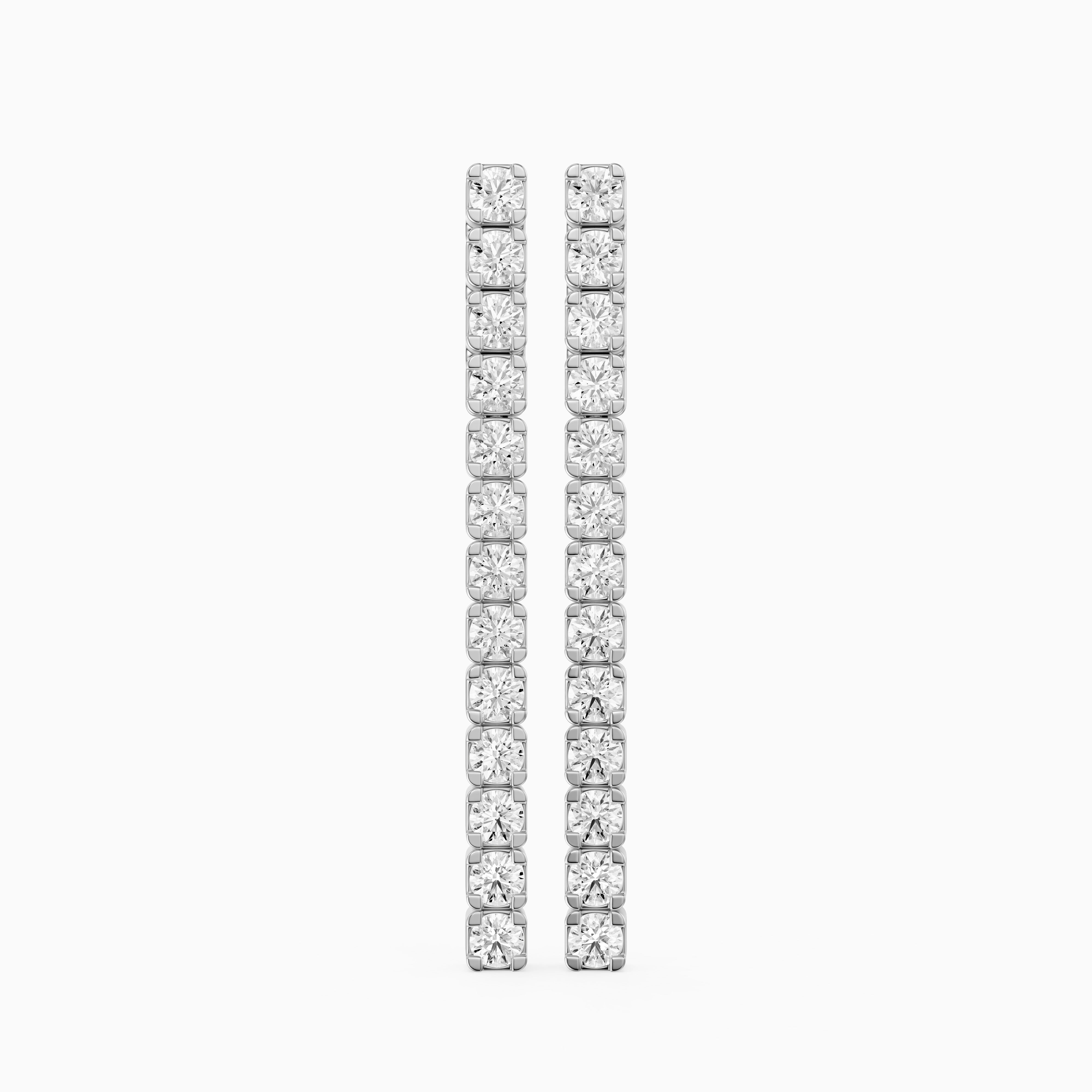 Odette Round Lab Grown Diamond Tennis Drop Earrings