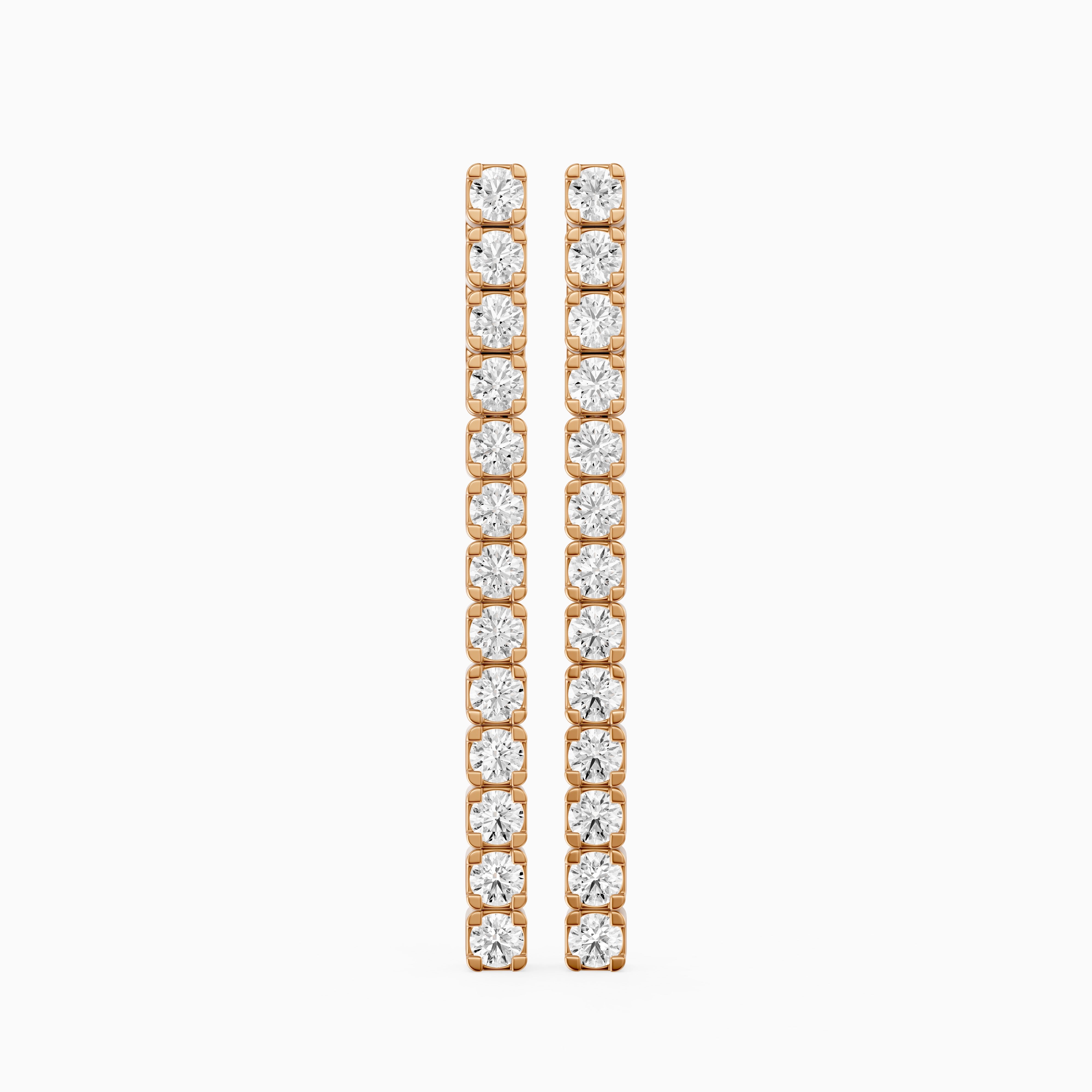 Odette Round Lab Grown Diamond Tennis Drop Earrings