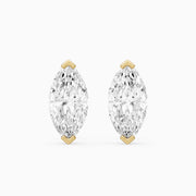 Eleanora Marquise Cut Lab Diamond North South Solitaire Stud Earrings