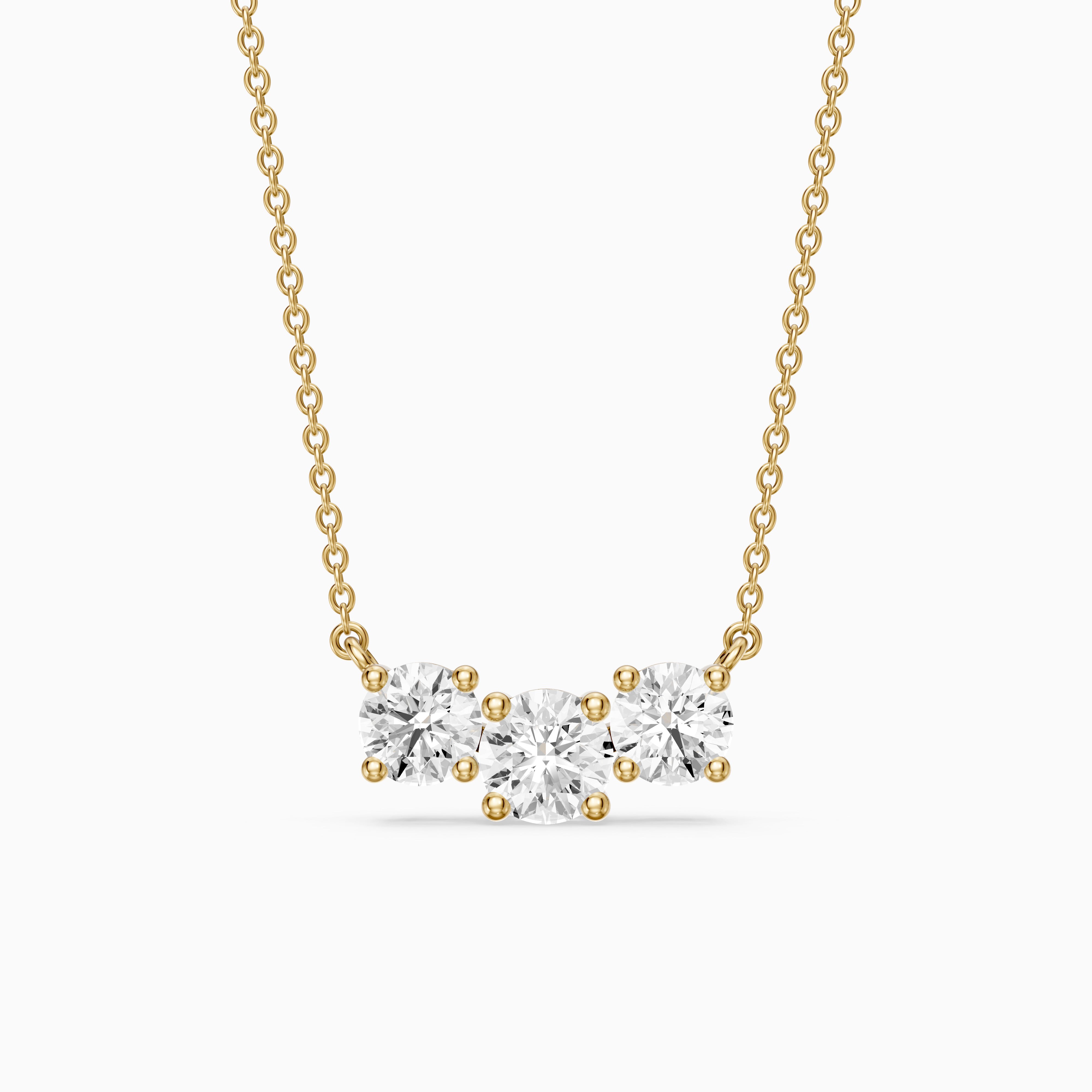 Sylvia Round Lab Grown Diamond Trio Pendant