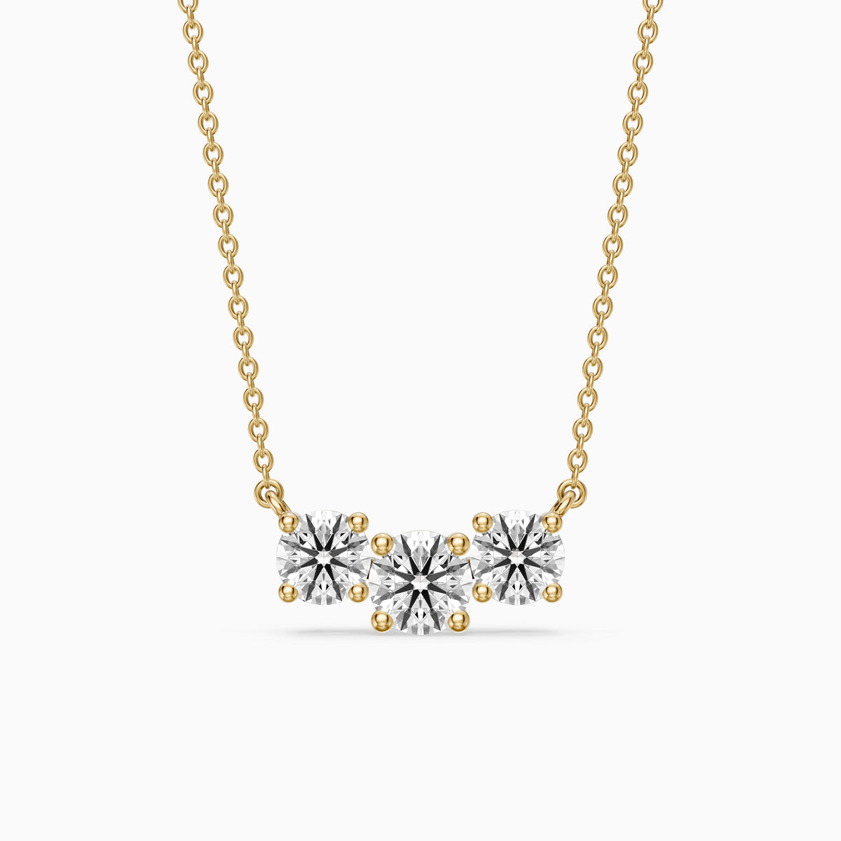 Sylvia Round Lab Grown Diamond Trio Pendant
