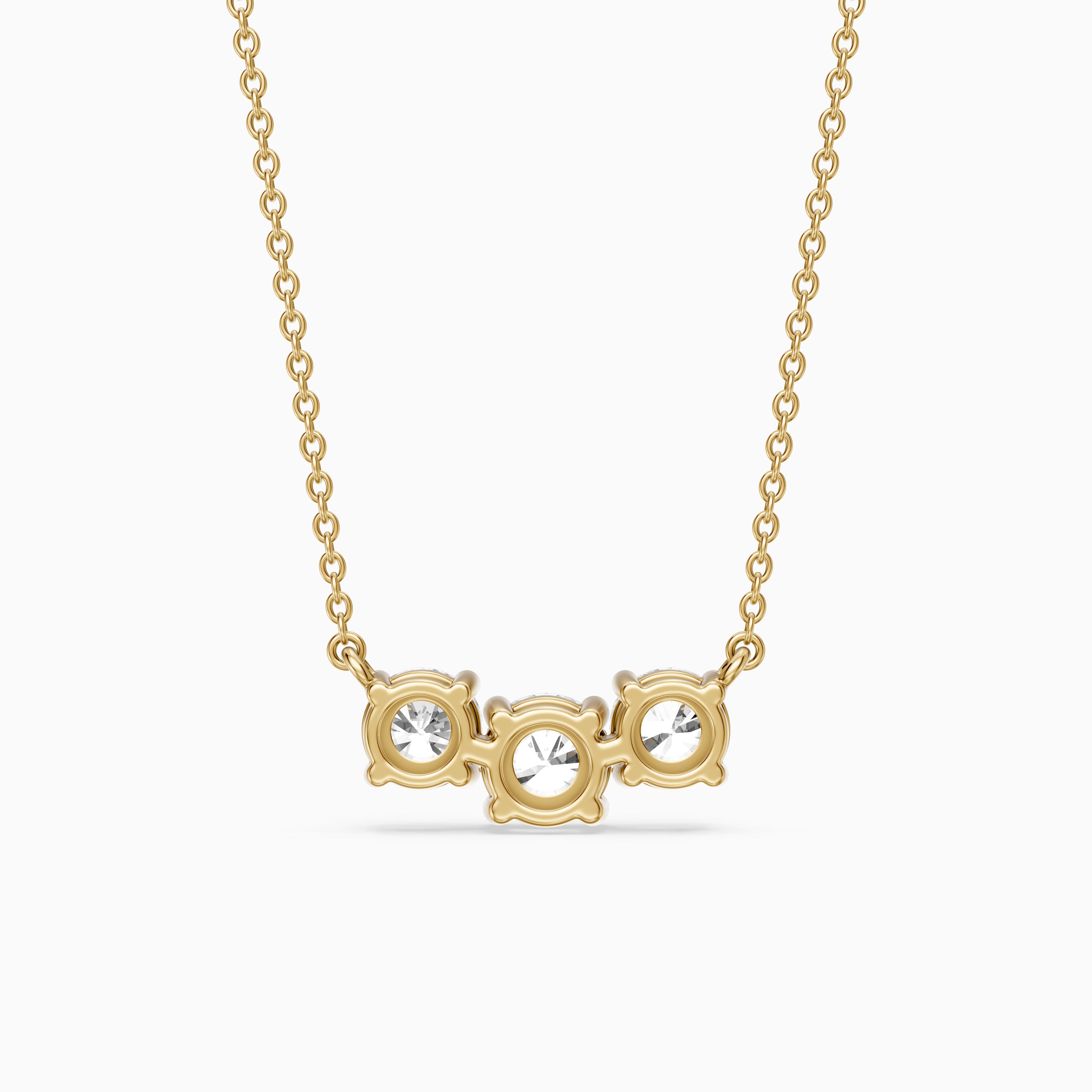 Sylvia Round Lab Grown Diamond Trio Pendant