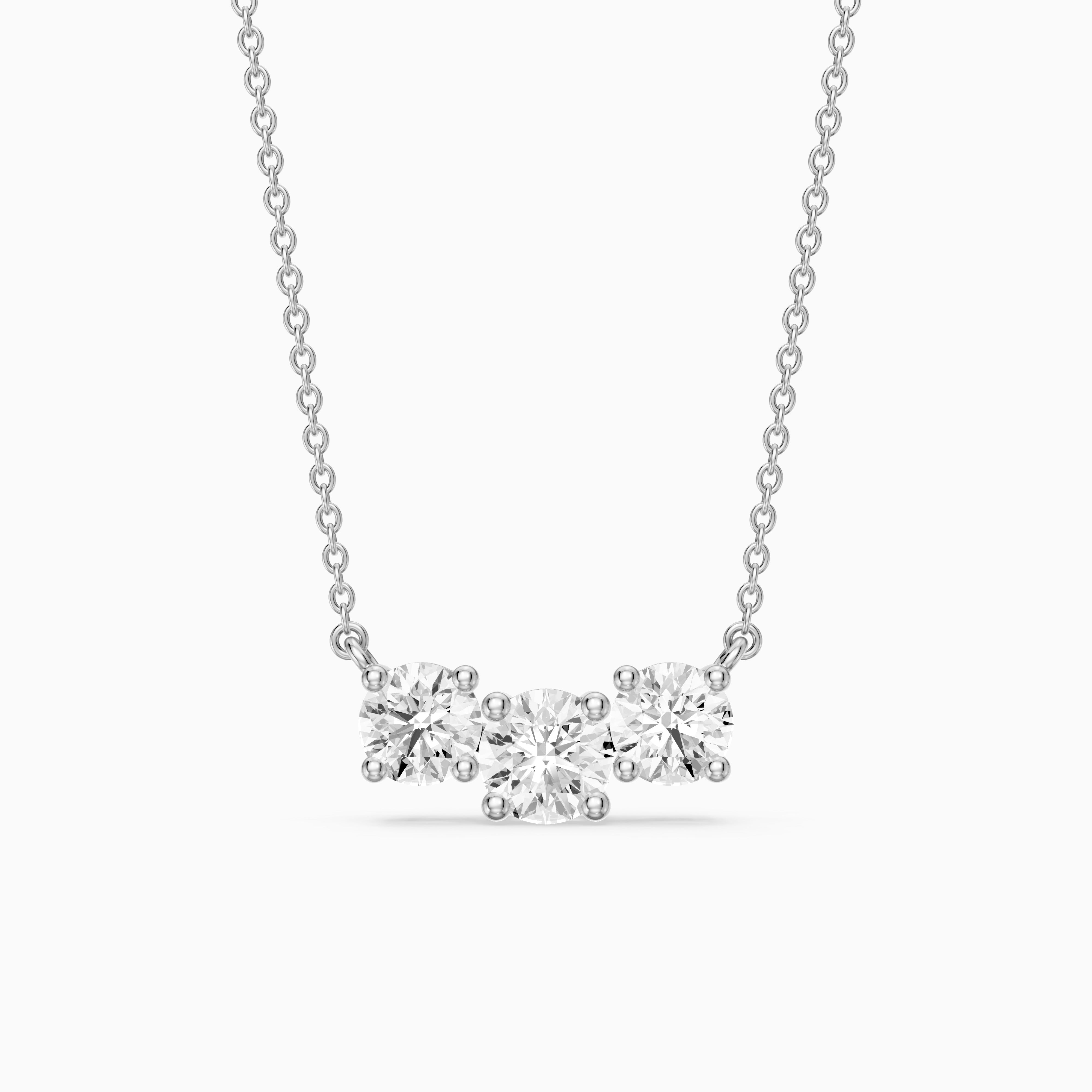 Sylvia Round Lab Grown Diamond Trio Pendant