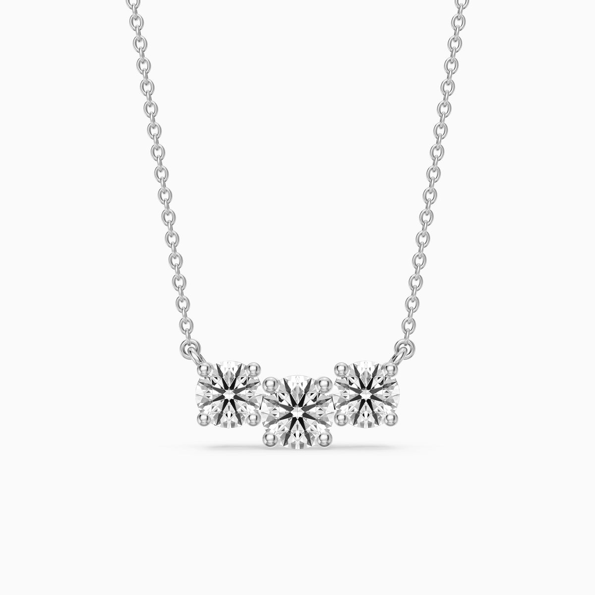 Sylvia Round Lab Grown Diamond Trio Pendant