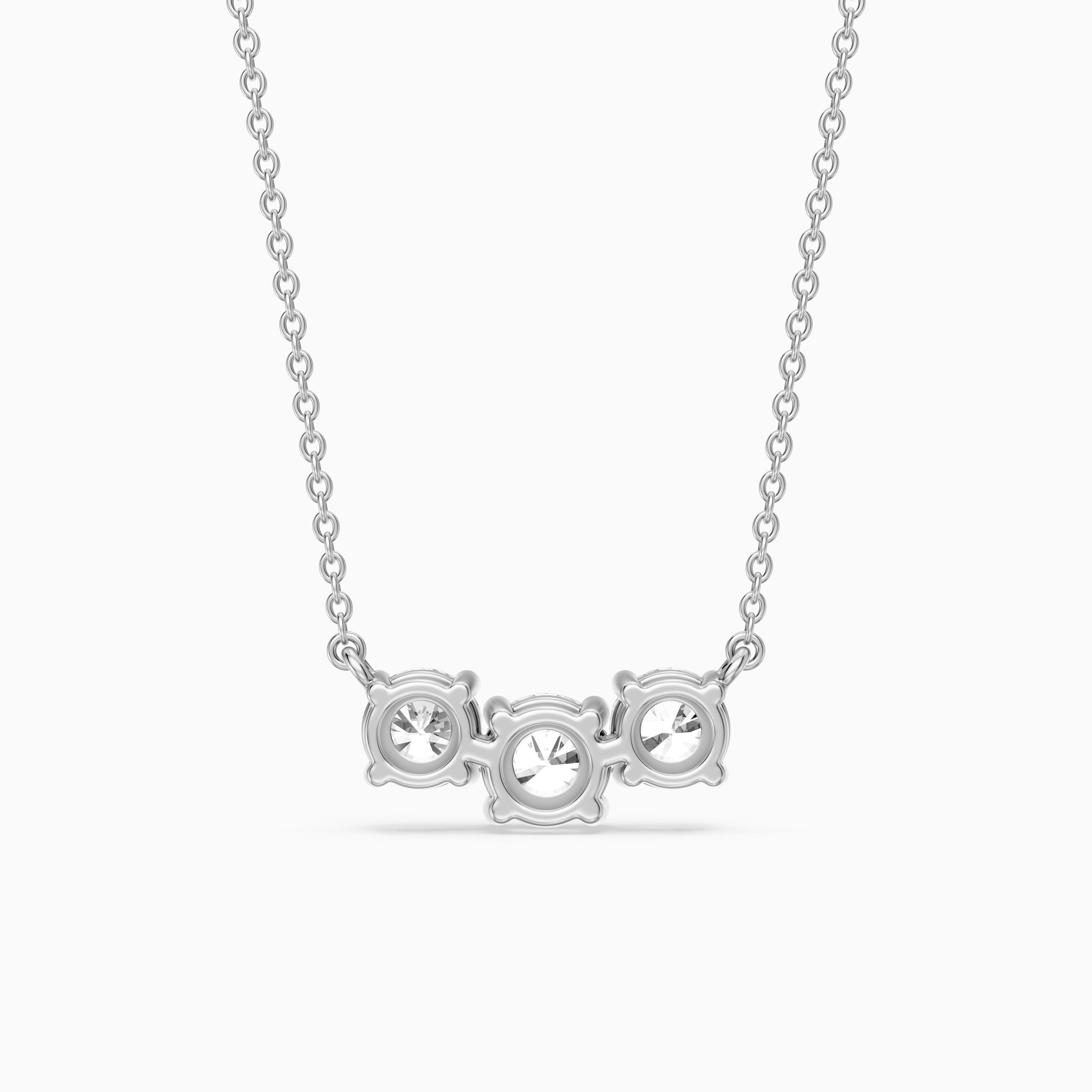 Sylvia Round Lab Grown Diamond Trio Pendant