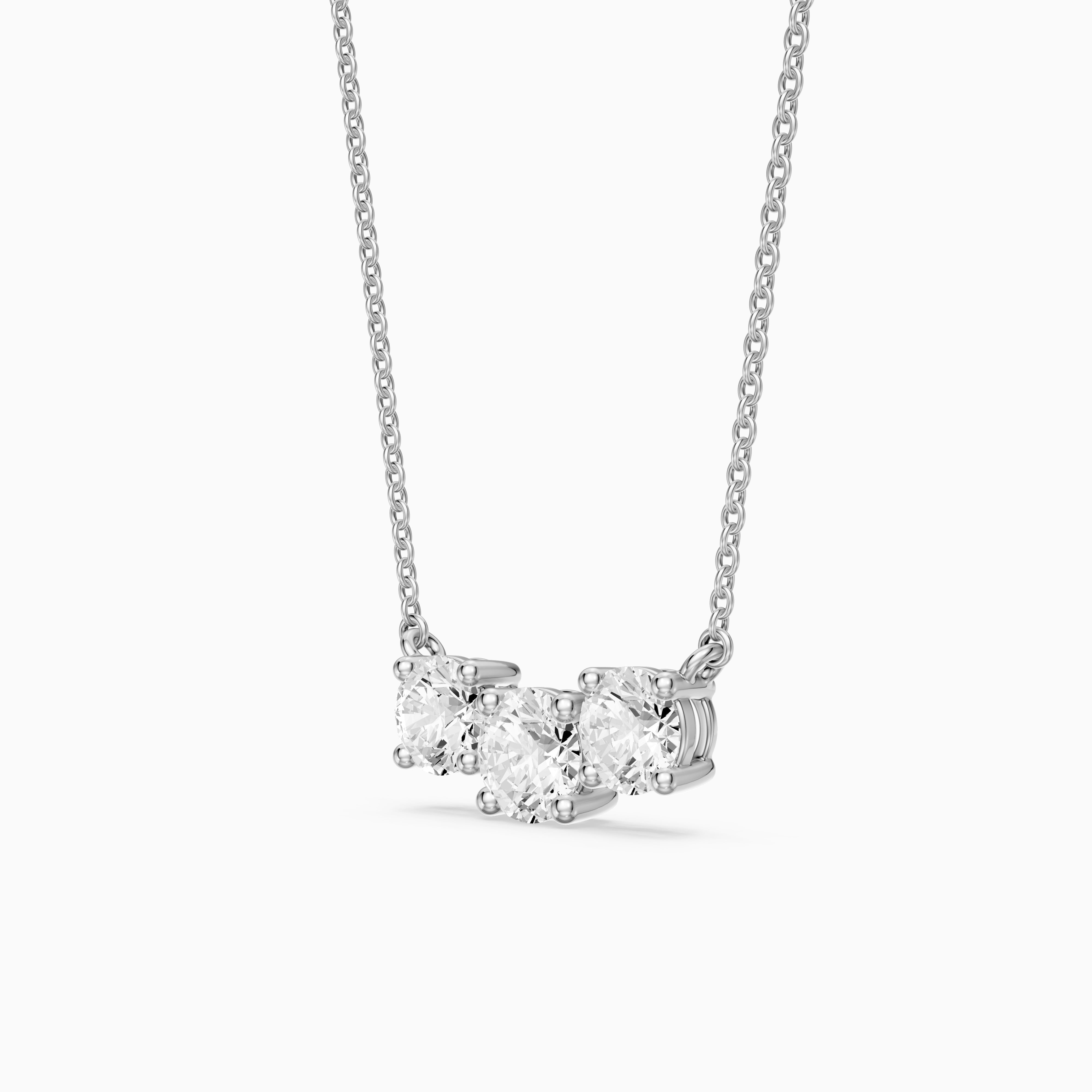 Sylvia Round Lab Grown Diamond Trio Pendant