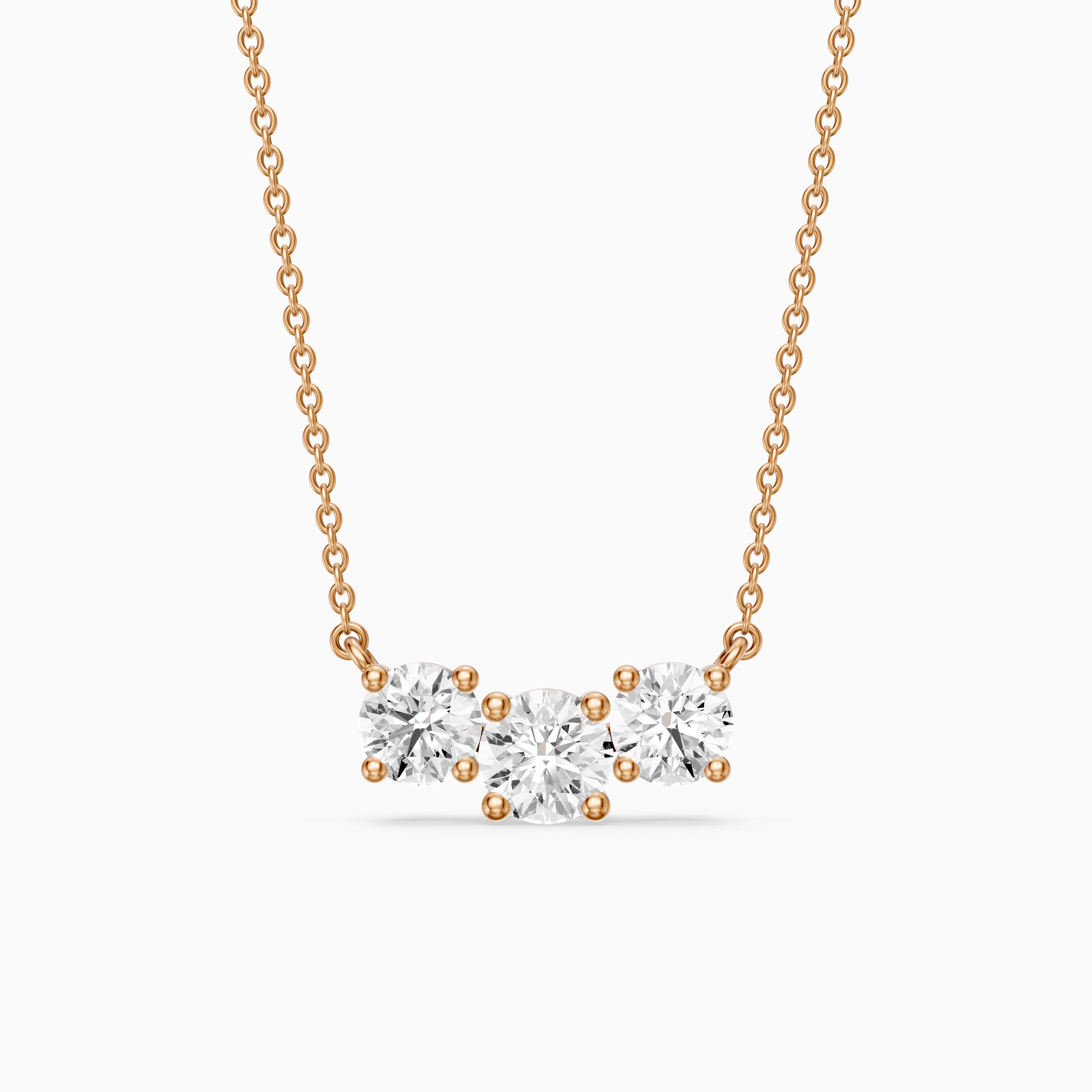 Sylvia Round Lab Grown Diamond Trio Pendant
