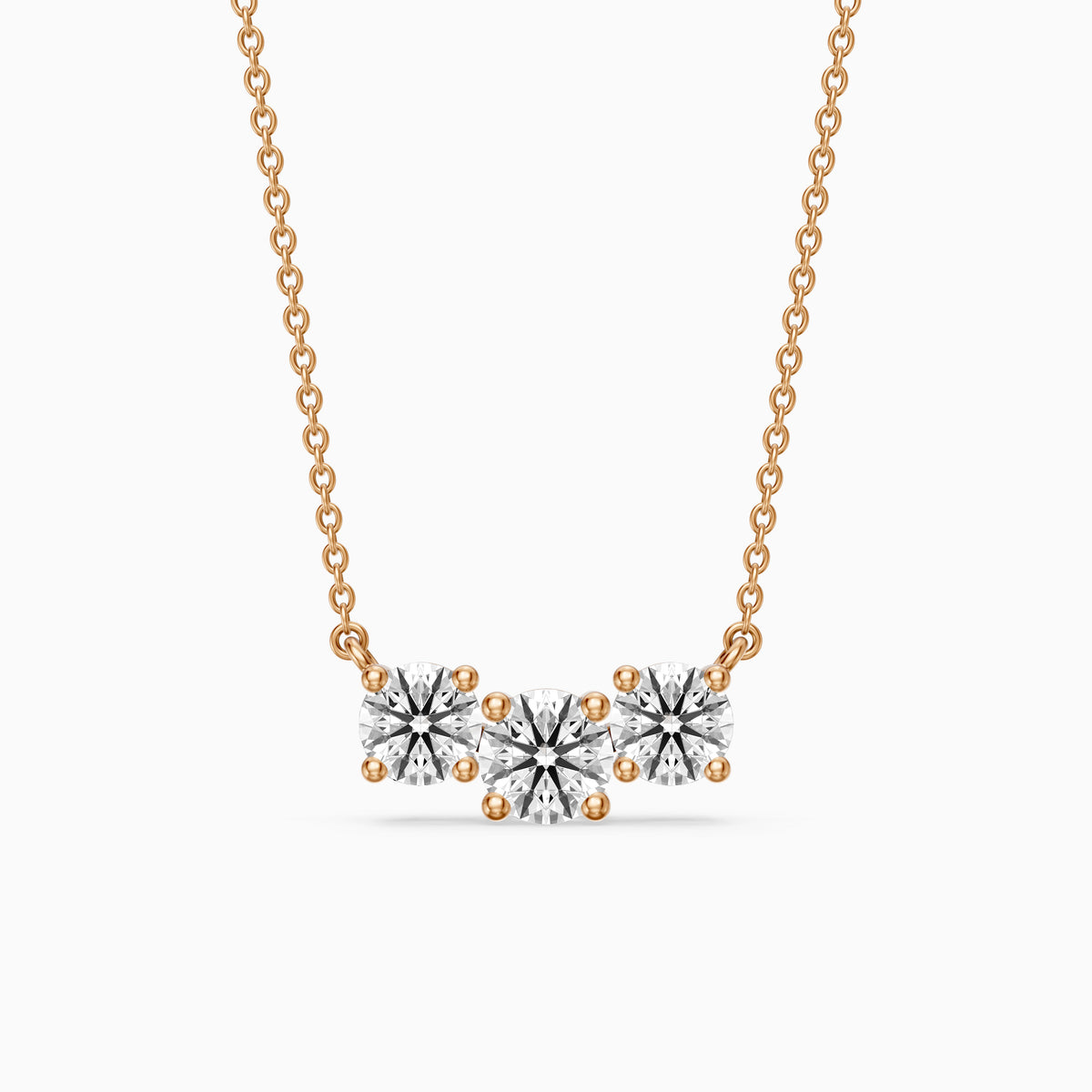 Sylvia Round Lab Grown Diamond Trio Pendant