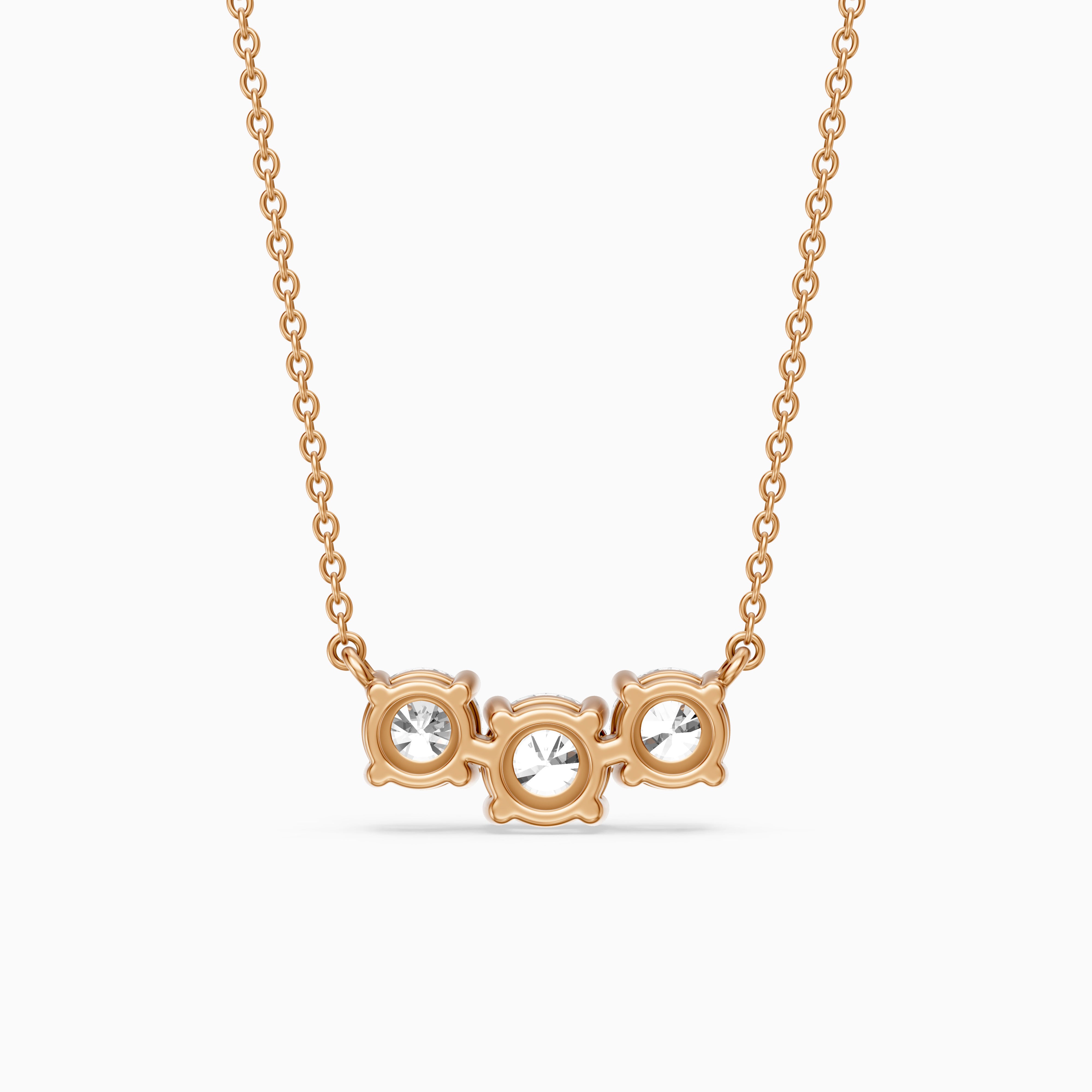 Sylvia Round Lab Grown Diamond Trio Pendant