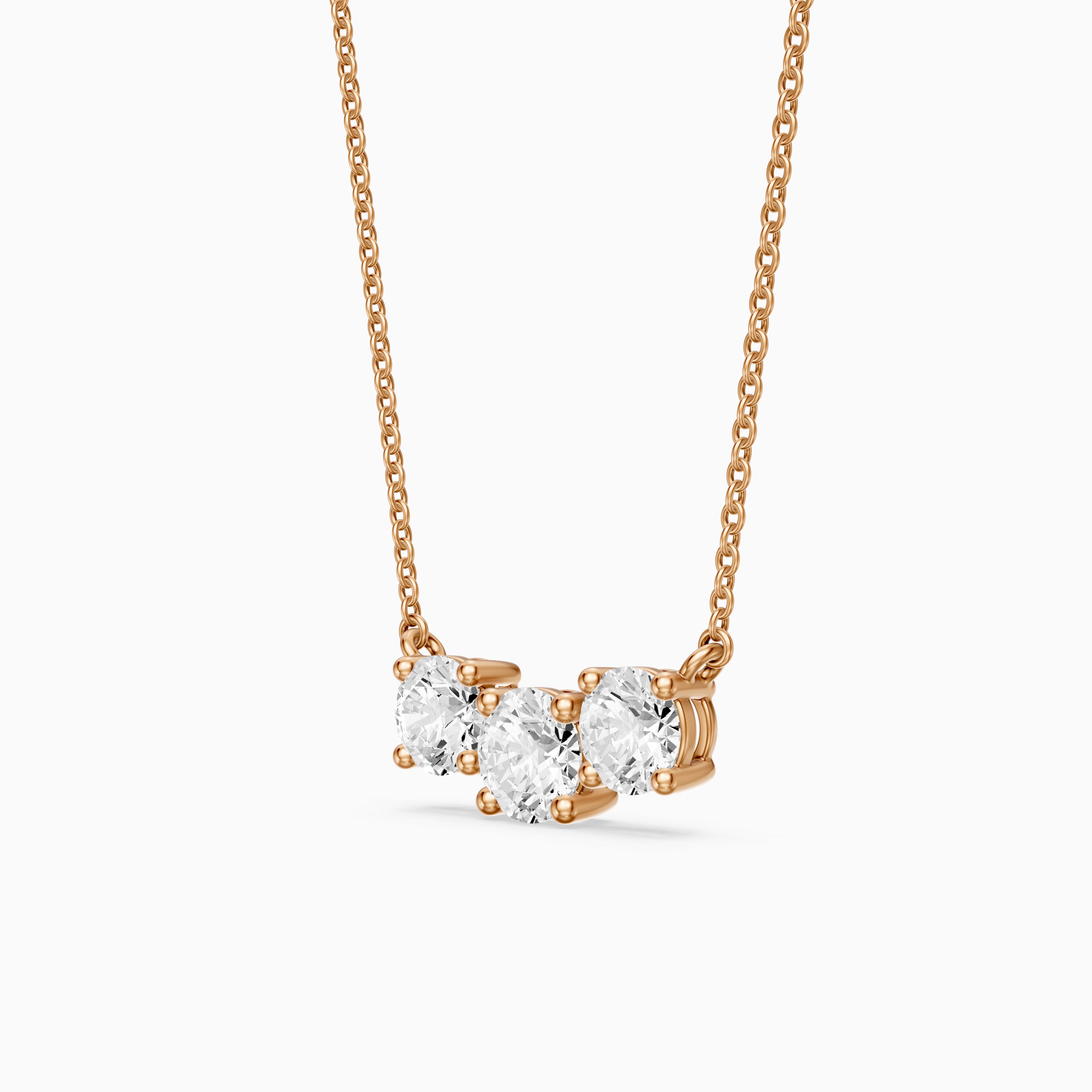 Sylvia Round Lab Grown Diamond Trio Pendant
