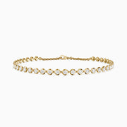 Cecily 3/4 Coverage Round Lab Grown Diamond Bezel Set Tennis Bracelet