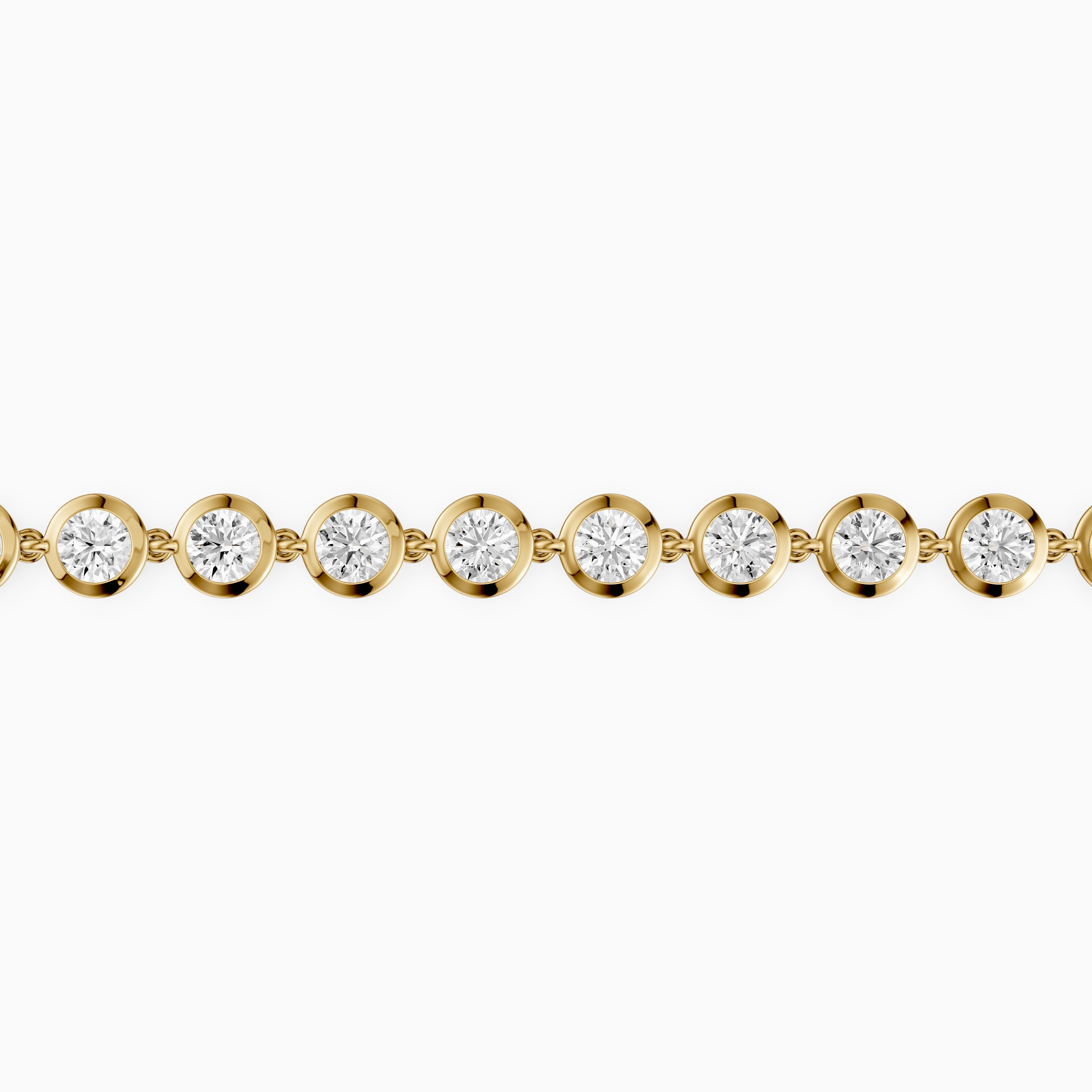 Cecily 3/4 Coverage Round Lab Grown Diamond Bezel Set Tennis Bracelet