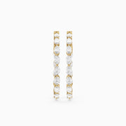 Kirstine Marquise Lab Grown Diamond Inside Out Hoop Earrings