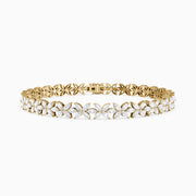 Corinne Marquise Lab Grown Diamond Floral Tennis Bracelet
