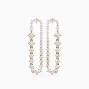 Reina Graduated Round Lab Grown Diamond Open Loop Drop Earrings