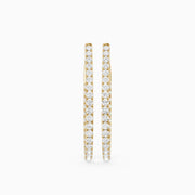 Mette Round Lab Grown Diamond Teardrop Hoop Earrings