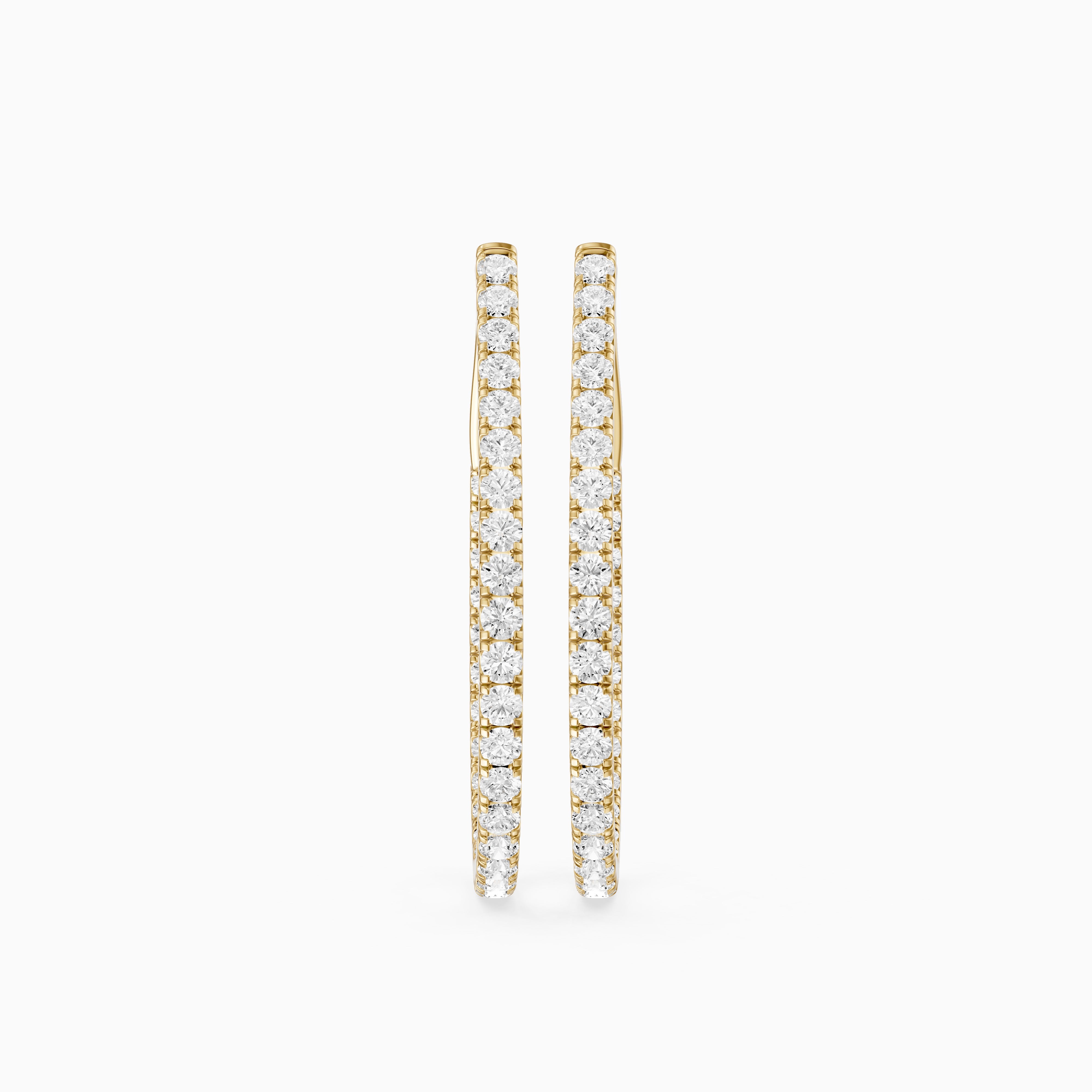 Mette Round Lab Grown Diamond Teardrop Hoop Earrings