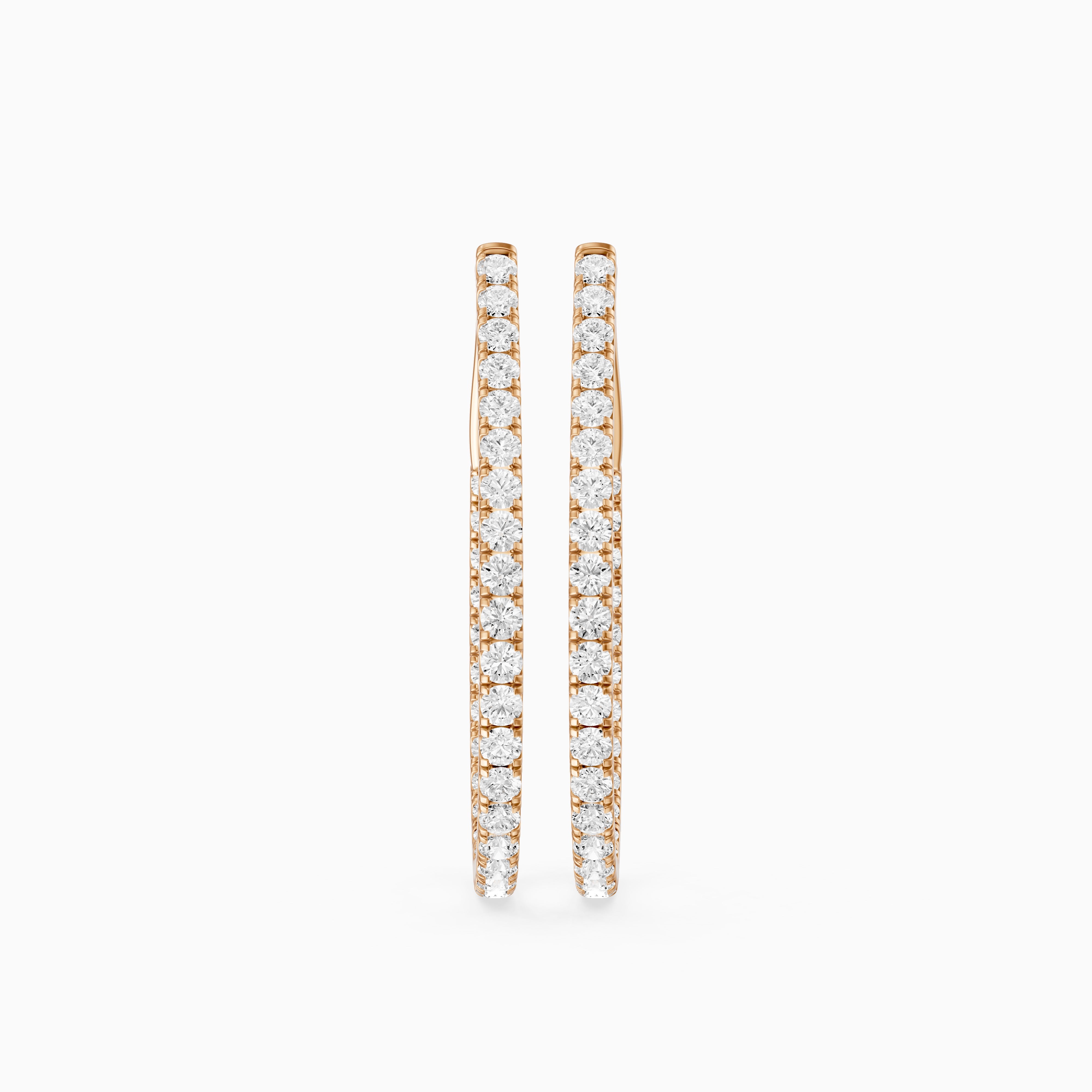 Mette Round Lab Grown Diamond Teardrop Hoop Earrings