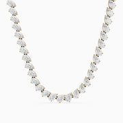 Nadia Alternating Pear Lab Grown Diamond Tennis Necklace