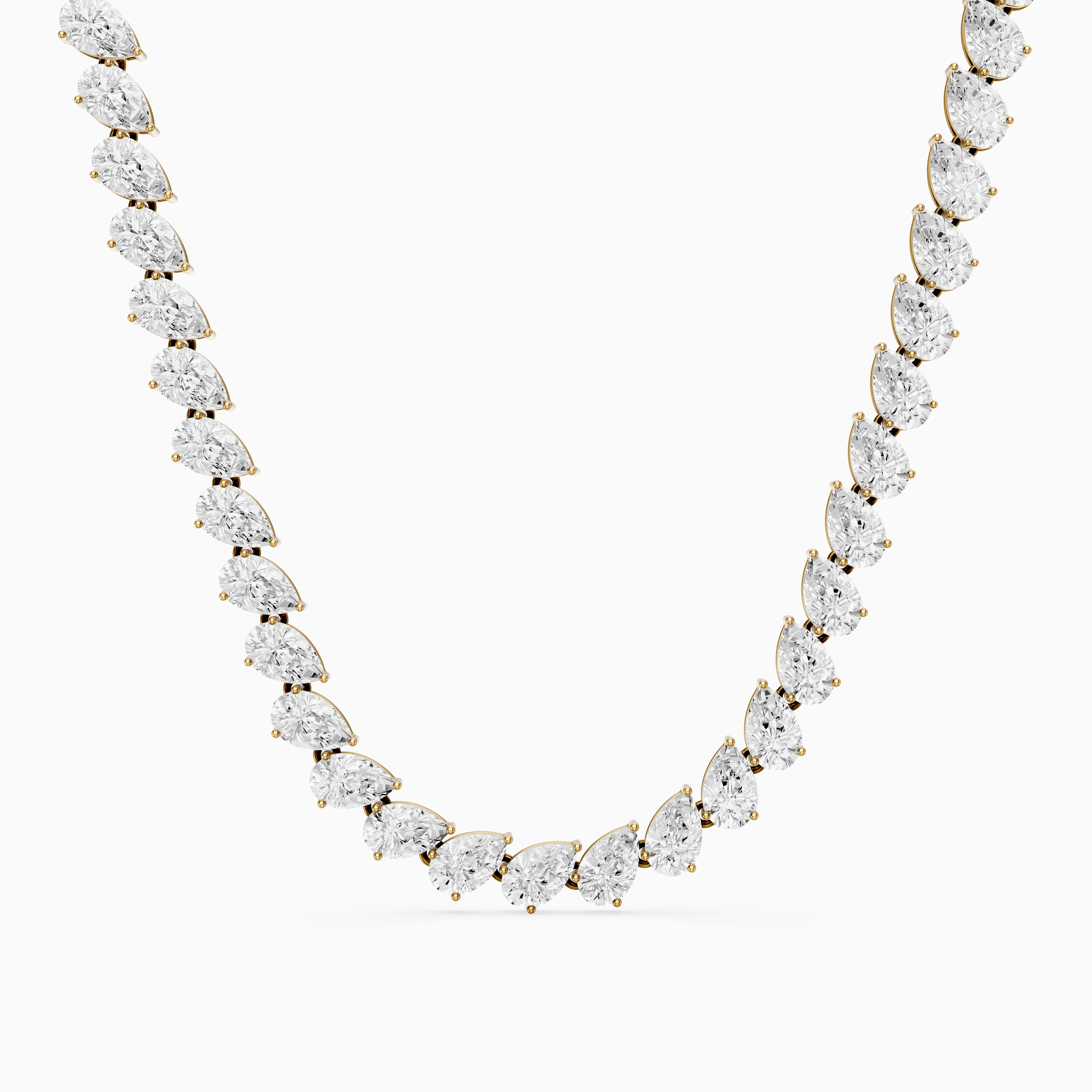 Nadia Alternating Pear Lab Grown Diamond Tennis Necklace