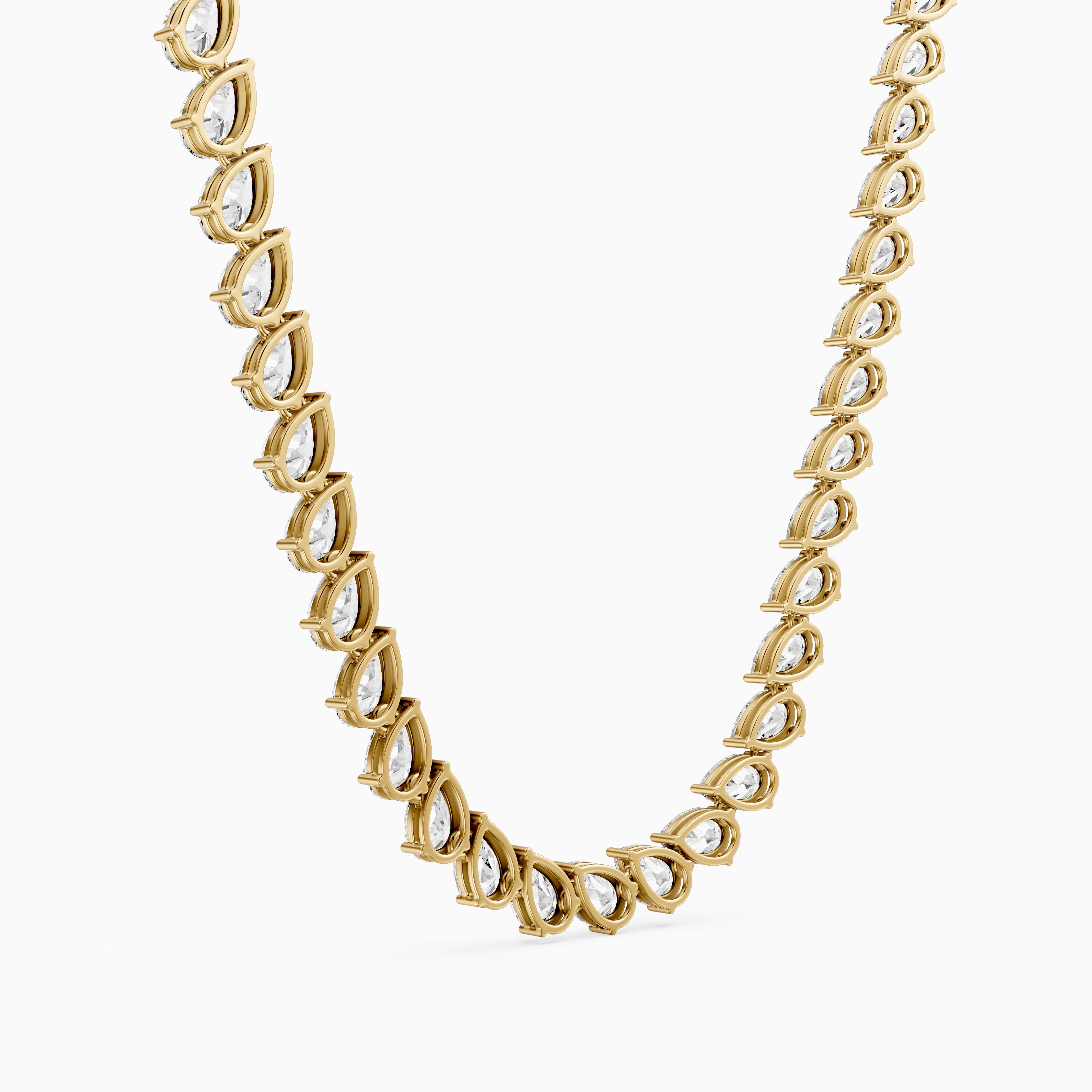 Nadia Alternating Pear Lab Grown Diamond Tennis Necklace